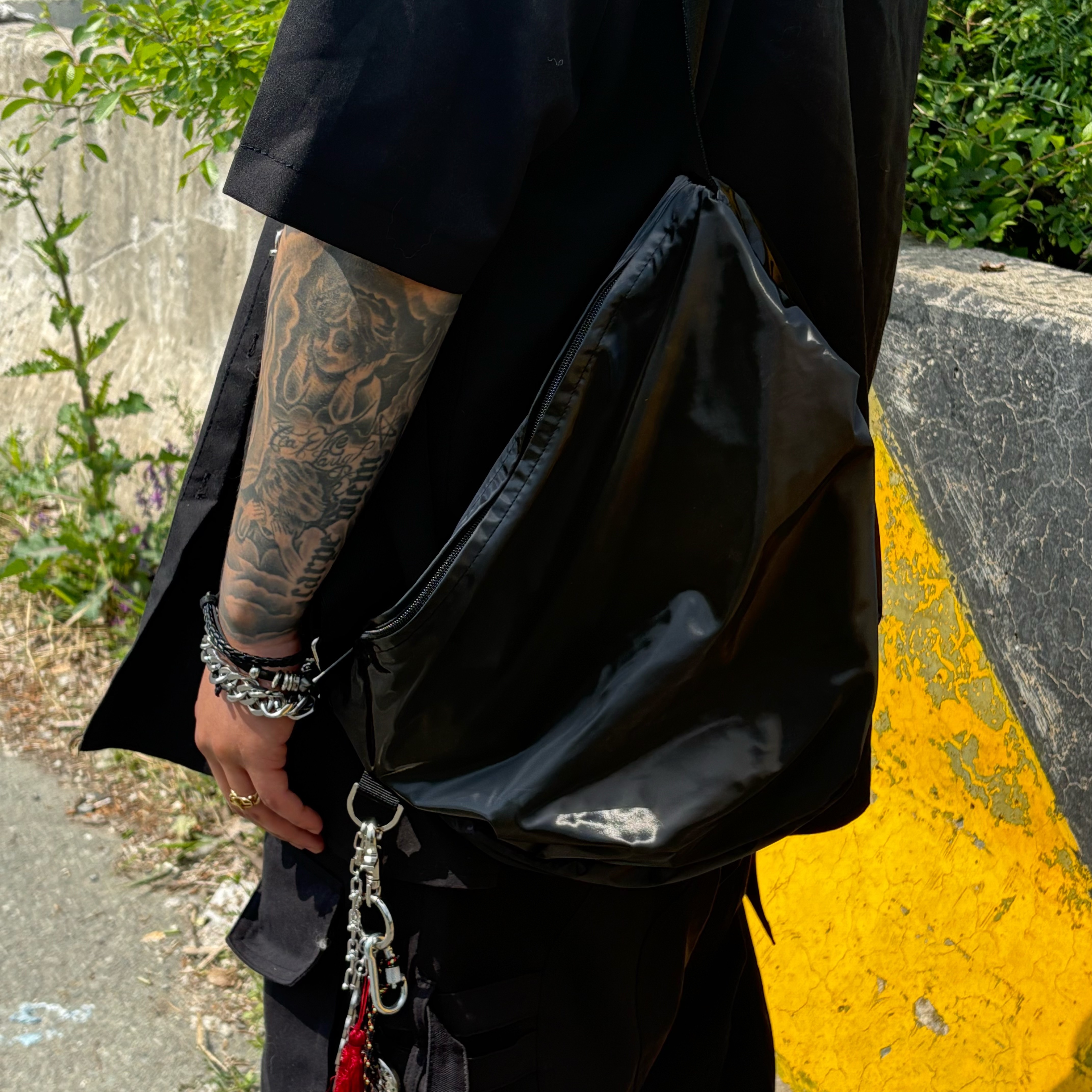 Rick Owens Mega Bumper Geobasket Black Milk 착용 스타일 - 3