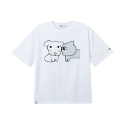 Spao x Ganadi Short Sleeve T-Shirt Gray Off White