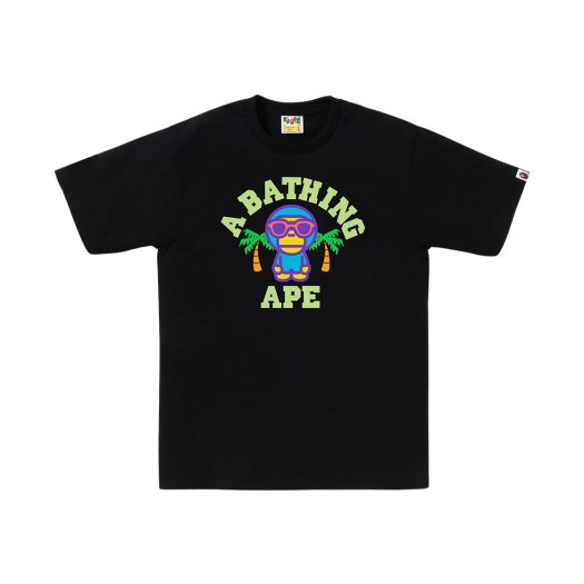 BAPE Colors Milo College Summer T-Shirt Black