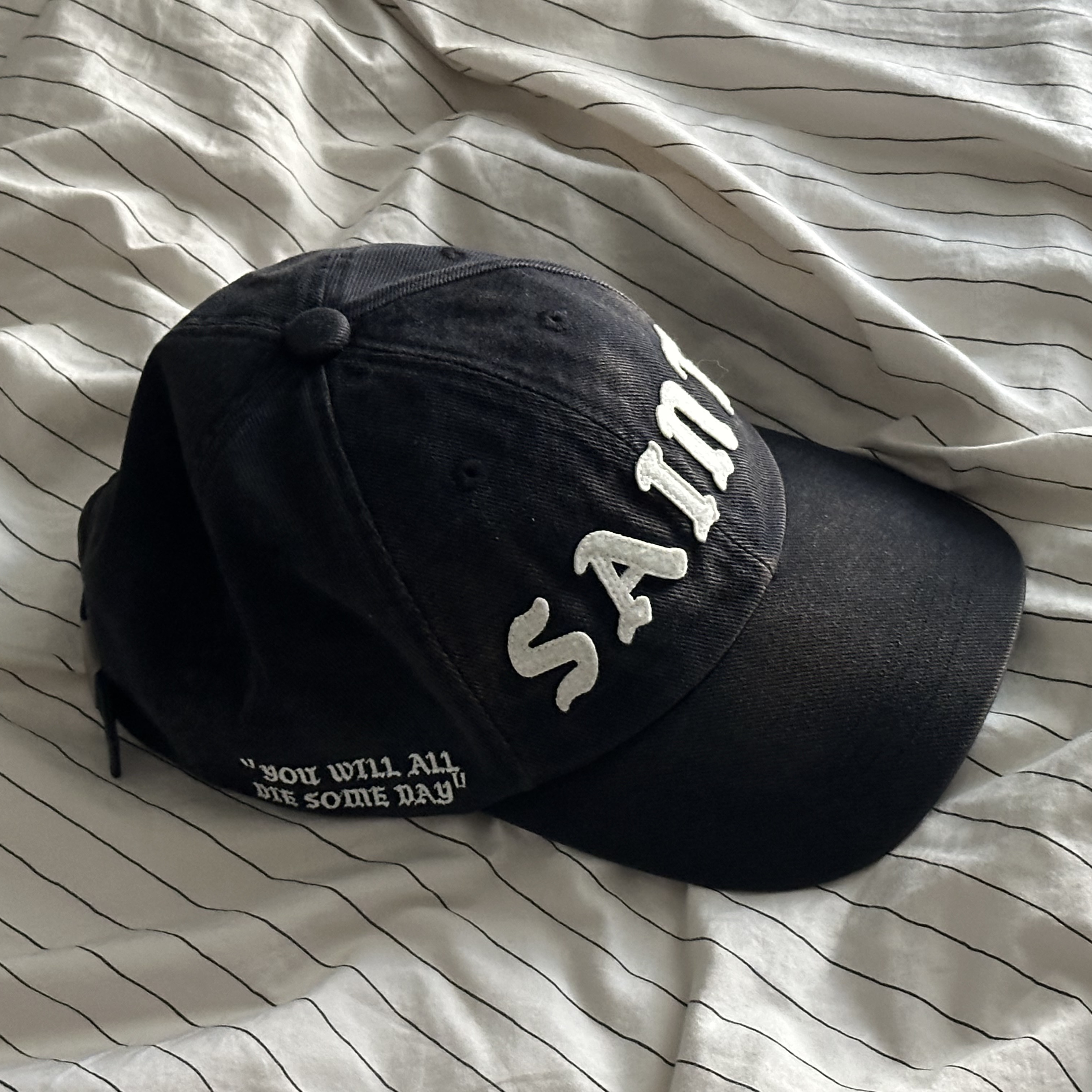 Saint Mxxxxxx Saint 6 Panel Cap Black - 25SS 착용 스타일 - 1
