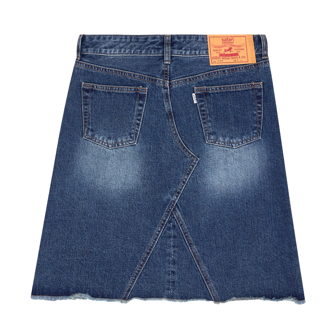 saf00462 Safarispot Authentic Washing Denim Skirt - Blue - #2