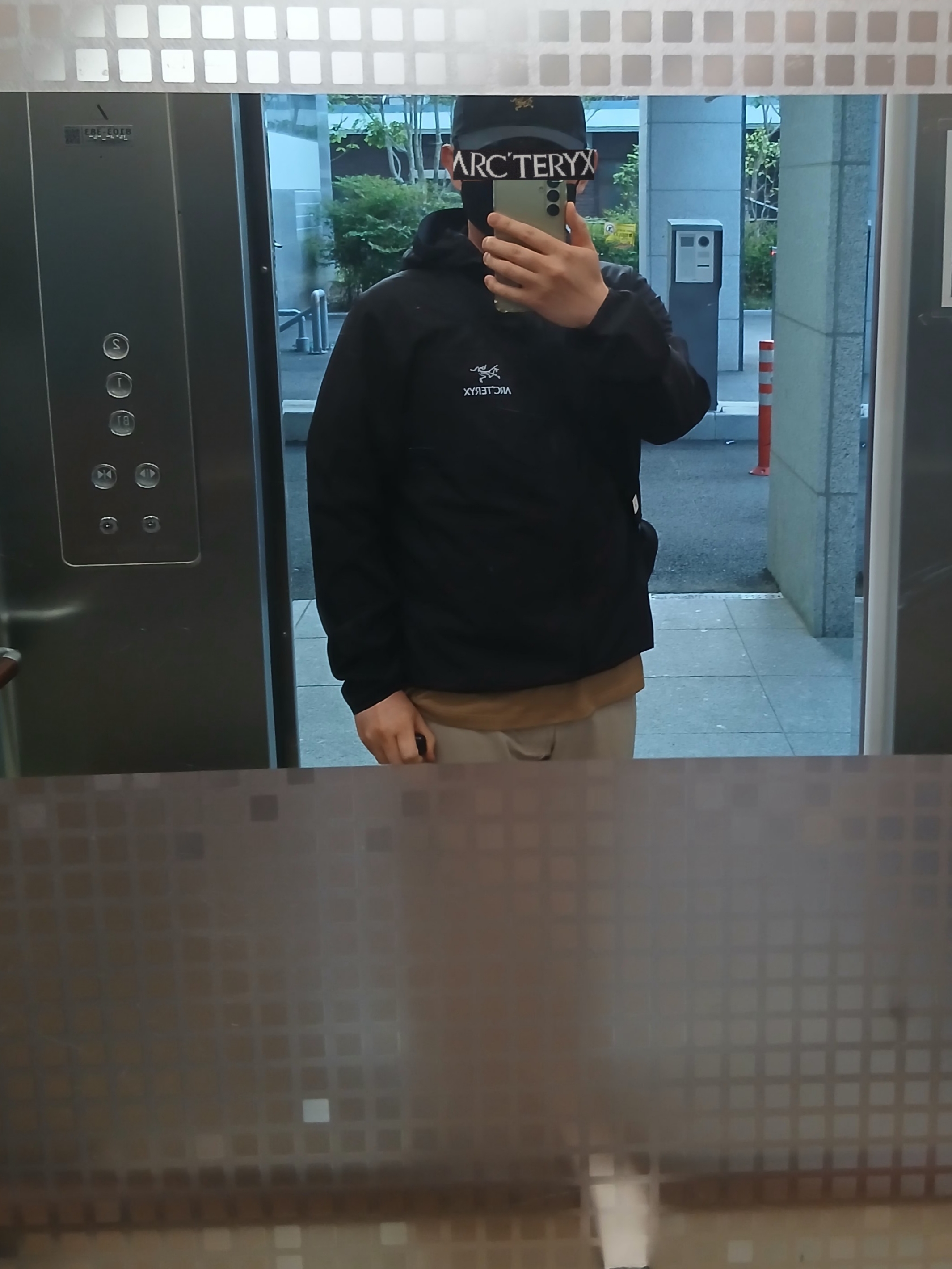 Arc'teryx Small Bird Cap Black, Arc'teryx Kragg SL Cotton Bird Word SS T-Shirt Canvas 착용 스타일 - 9