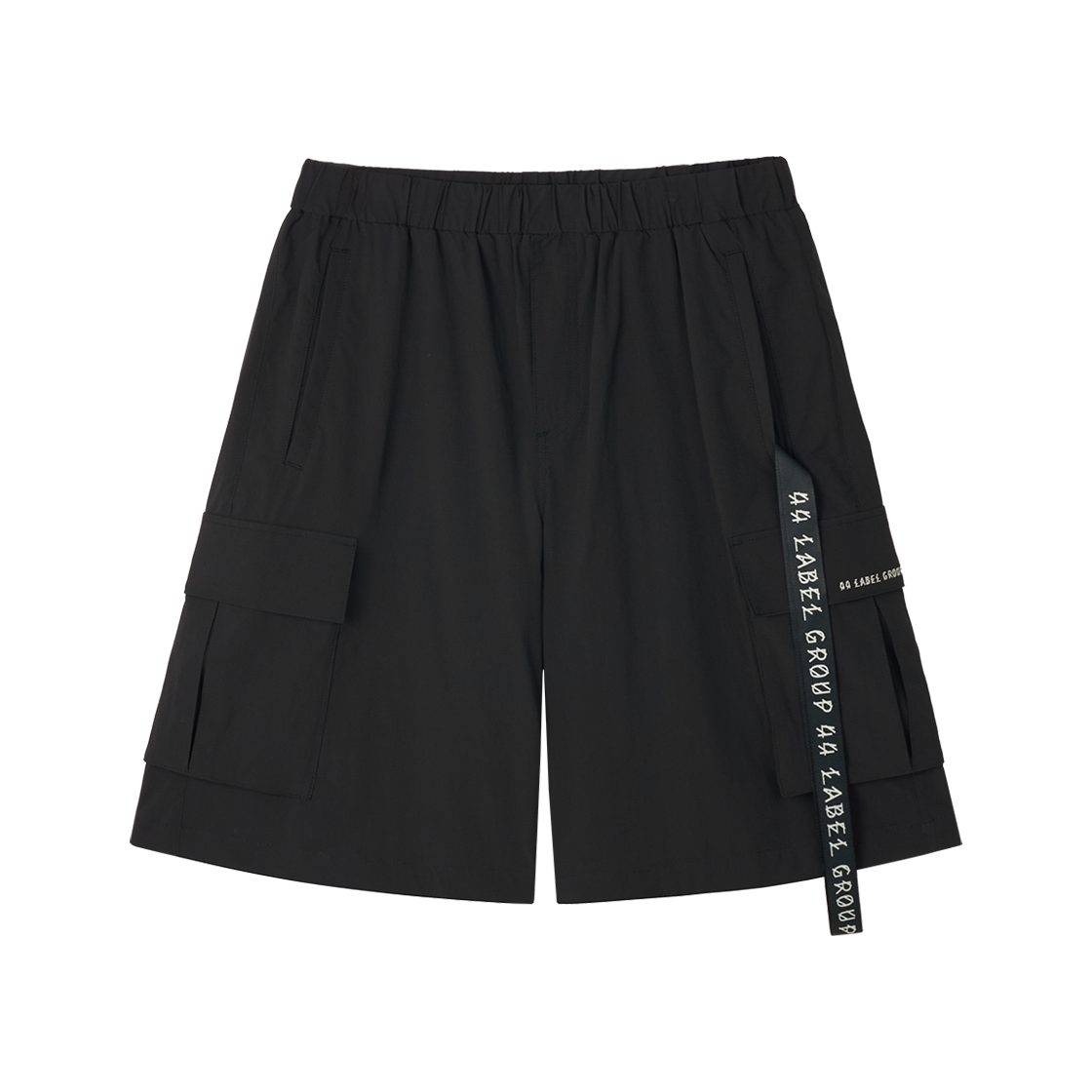 44 레이블 그룹 카고 드로우스트링 나일론 립스탑 블랙 - 25SS(44 Label Group Cargo Drawstring Nylon Ripstop Black - 25SS)