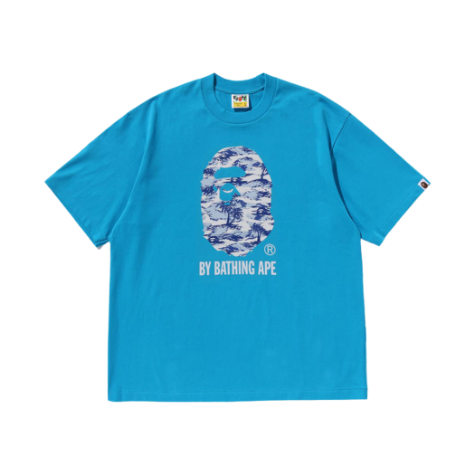 BAPE Palm Tree Camo By Bathing Ape Relaxed Fit T-Shirt Blue