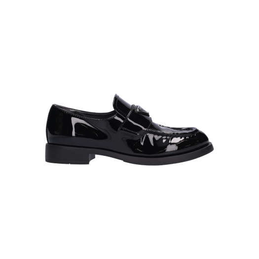 1D329N Prada Patent Leather Loafers, Size 35.5
