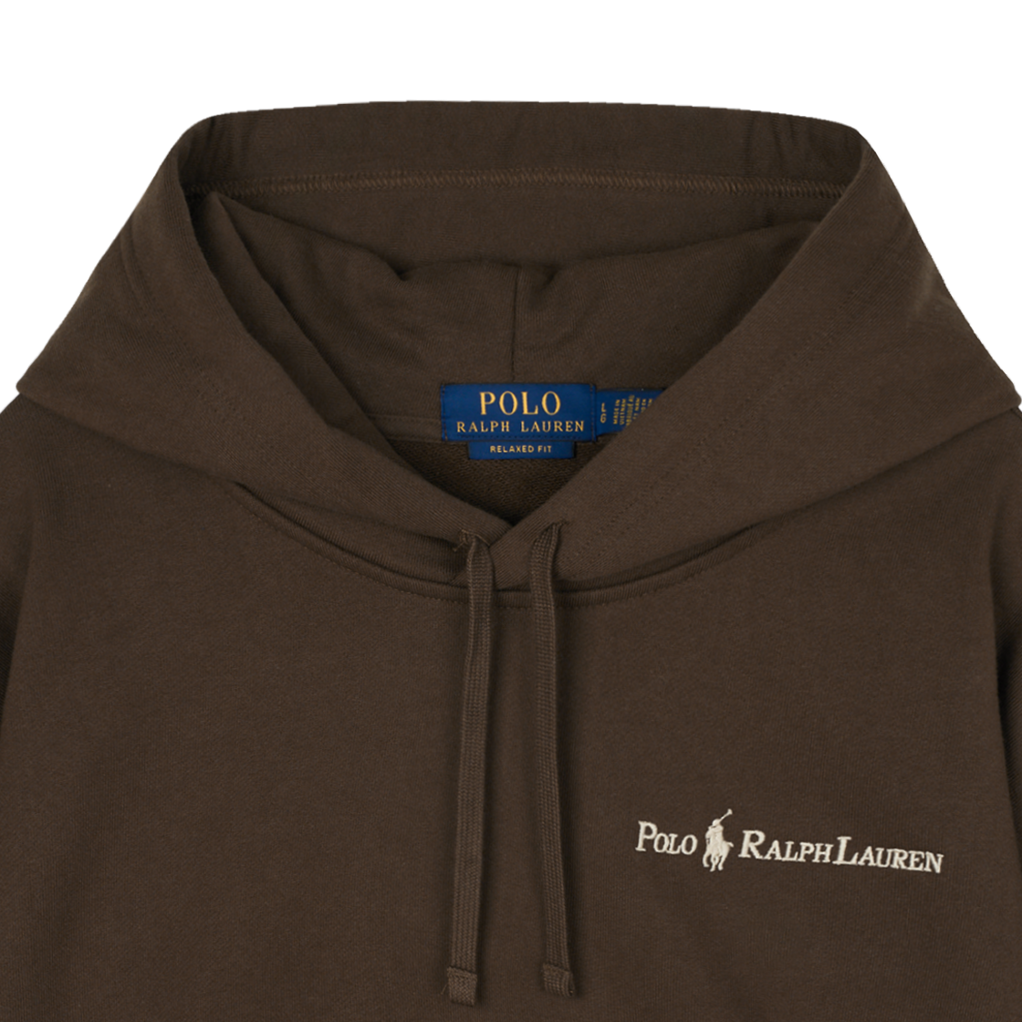 KM5BTSHRLI3BR [30% 적립] Polo Ralph Lauren Relax Fit Logo Fleece Hoodie Chocolate Mousse - 25SS - #3