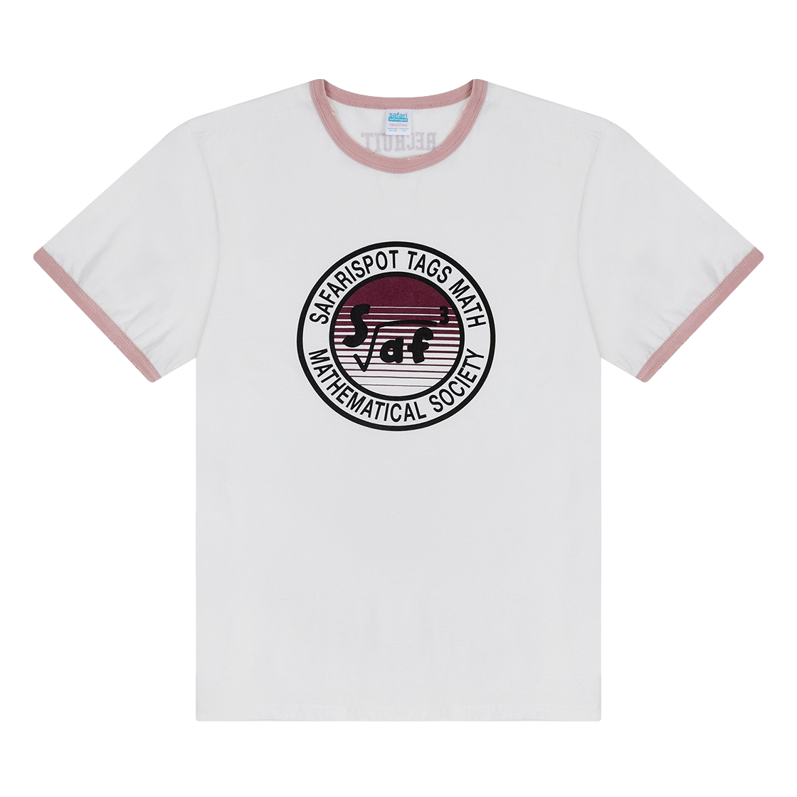사파리스팟 리크루트 매스 소사이어티 링거 티 - 핑크/레드(Safarispot Rec Ruit Math Society Ringer Tee - Pink/Red)