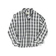 Undermycar Mu.119 Original Logo Basic Long Sleeve Check Shirts Gray