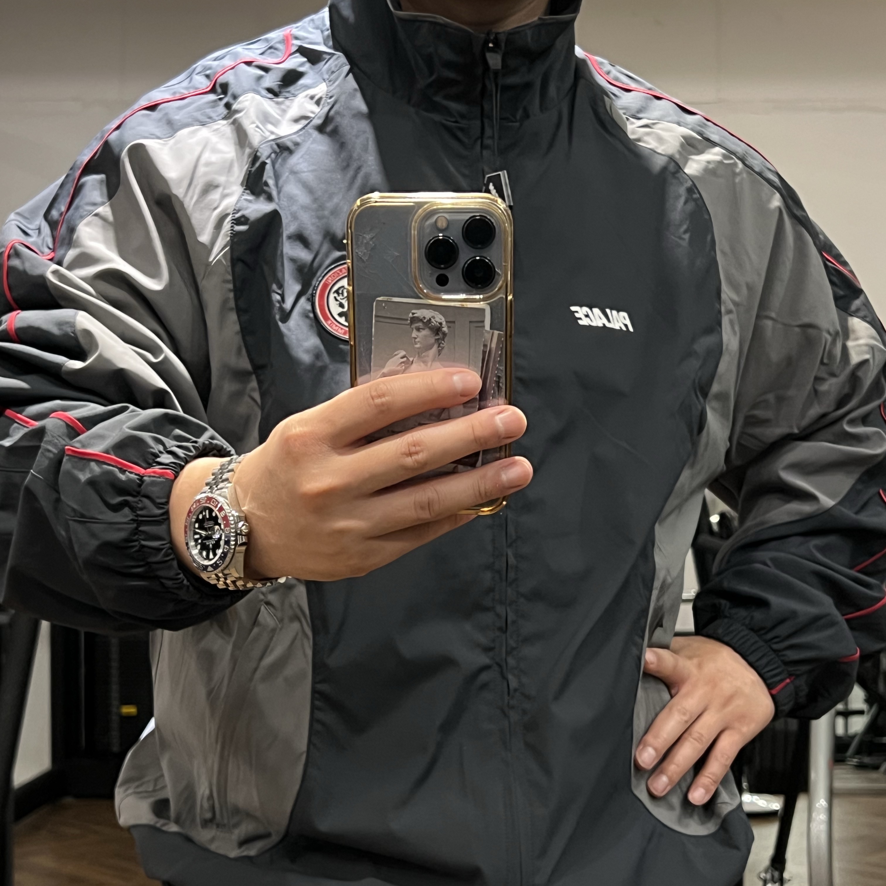 Palace Pro Team Palco Shell Jacket Black - 25SS 착용 스타일 - 2