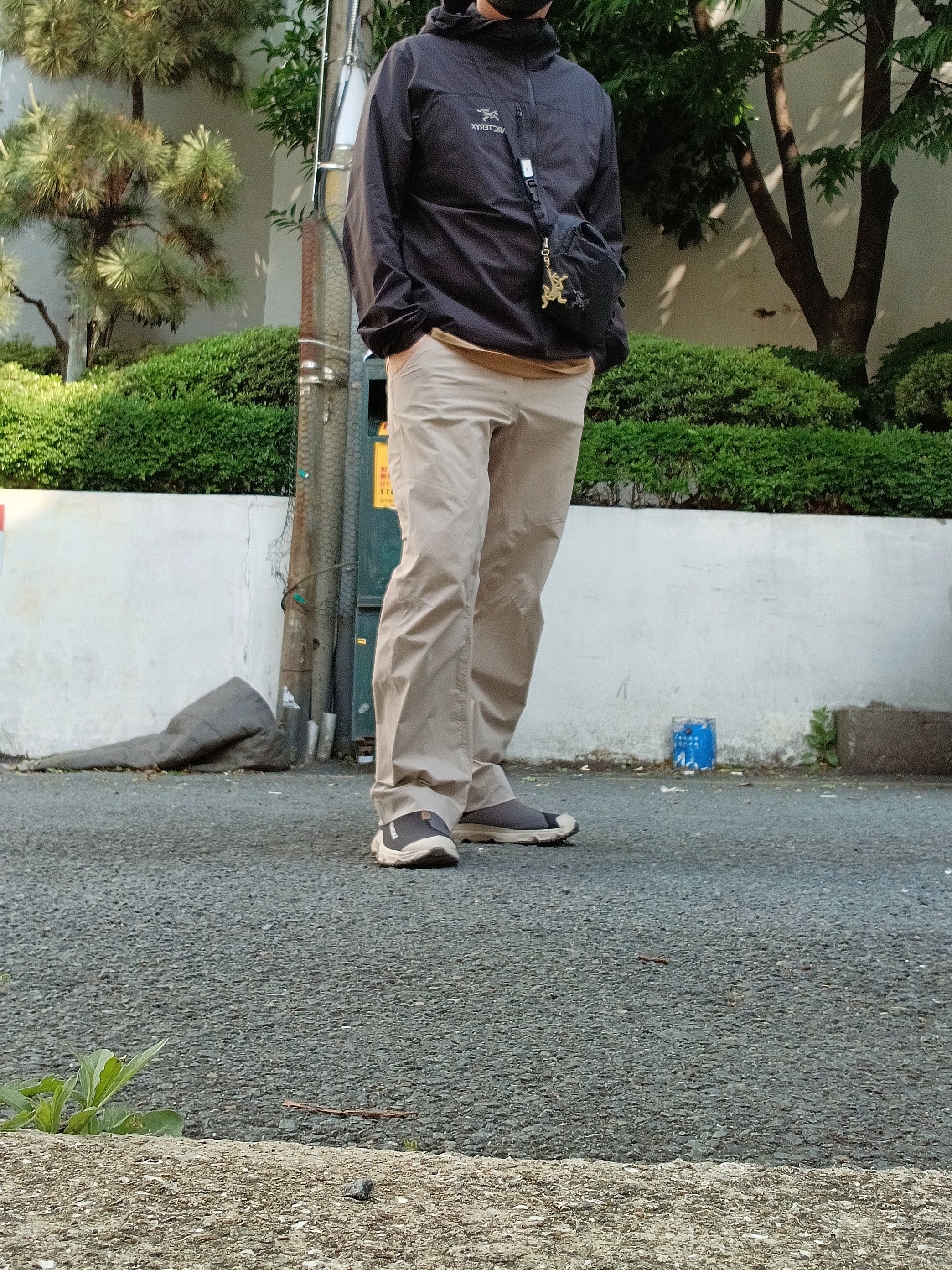 Arc'teryx Small Bird Cap Black, Arc'teryx Kragg SL Cotton Bird Word SS T-Shirt Canvas 착용 스타일 - 8