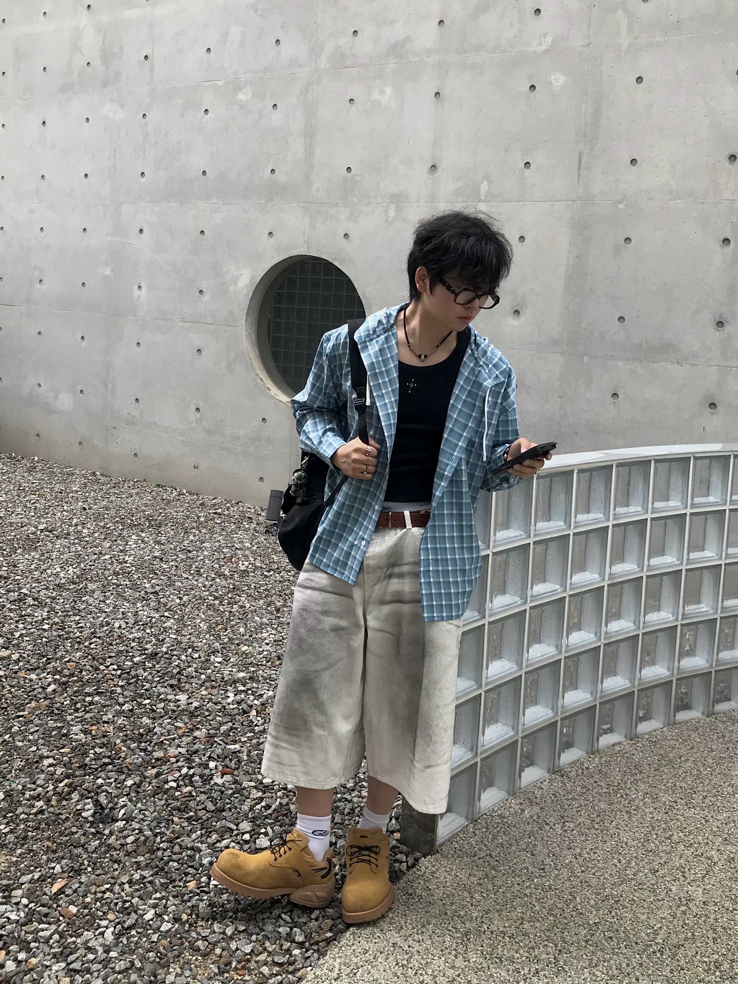 Kapital Smooth Jersey Stuntman & Woman Track Jacket Navy, Remagine Hybrid Derby Shoes Starting Bigger Wheat 착용 스타일 - 5
