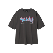 THRASHER Flame Short Sleeve T-Shirt Charcoal