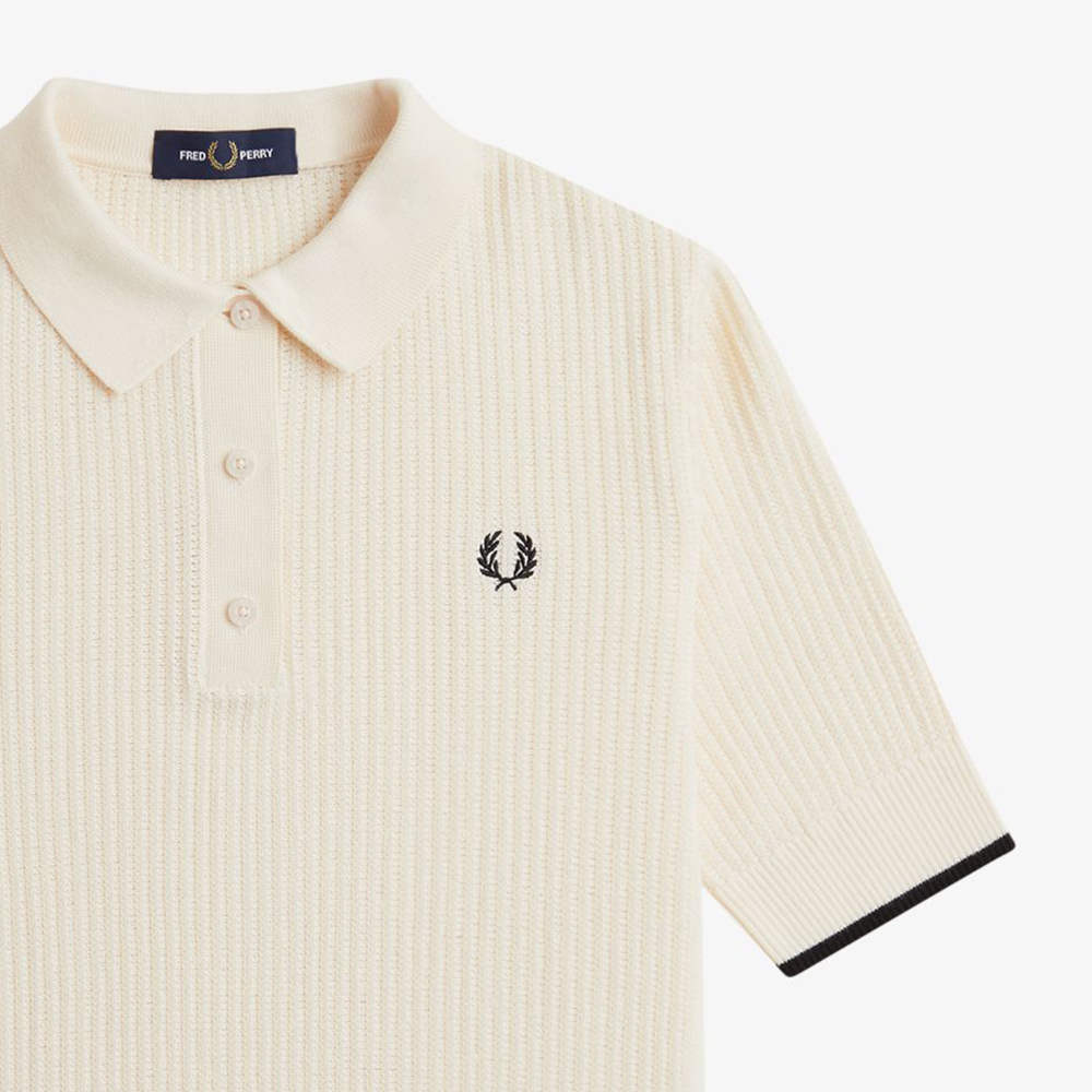프레드페리 우먼스 메시 니트 폴로 셔츠 실키피치(Fred Perry Womens Mesh Knit Polo Shirt Silky Peach) - 5