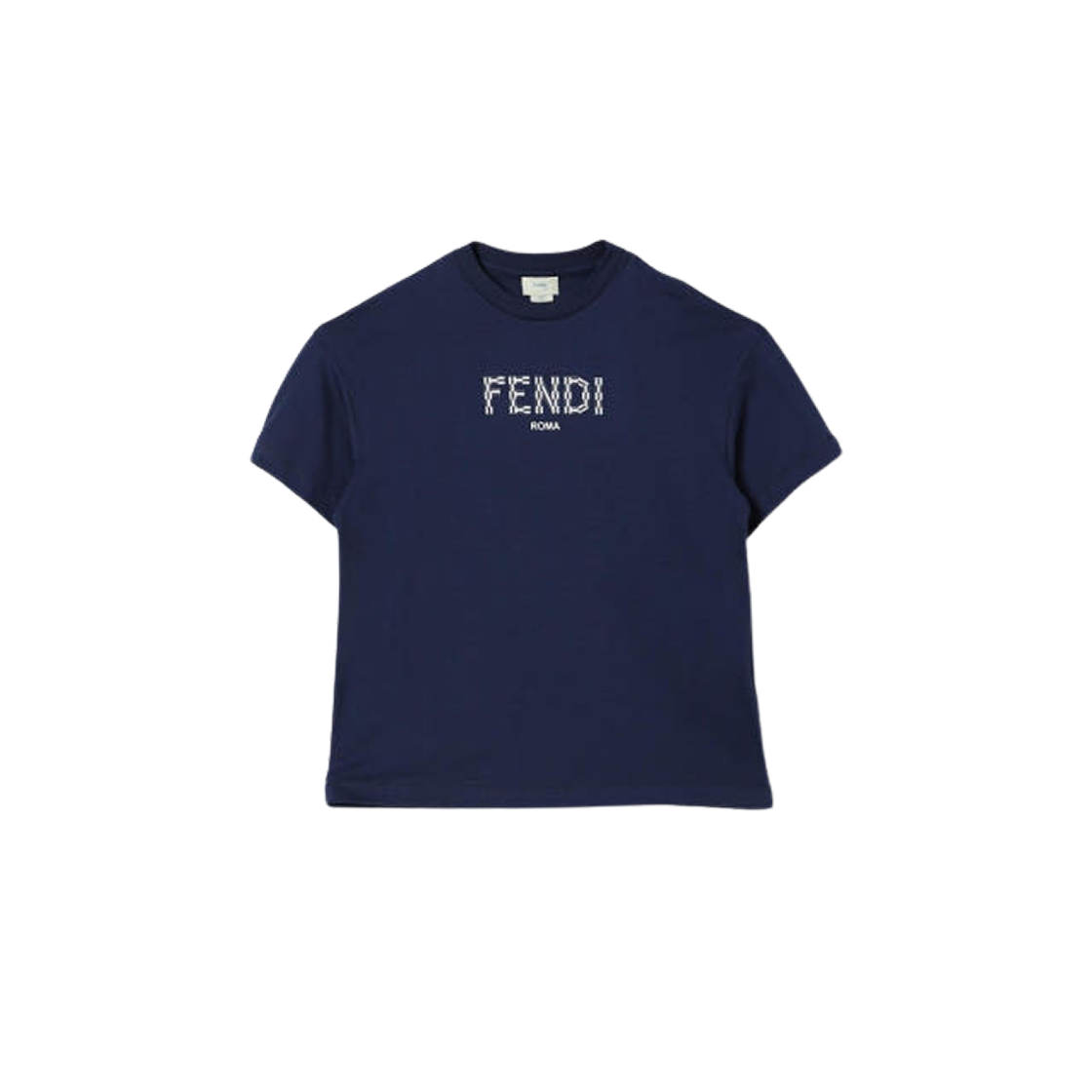 JMI4637AJF1I11 (Kids) Fendi Logo T-Shirt Navy