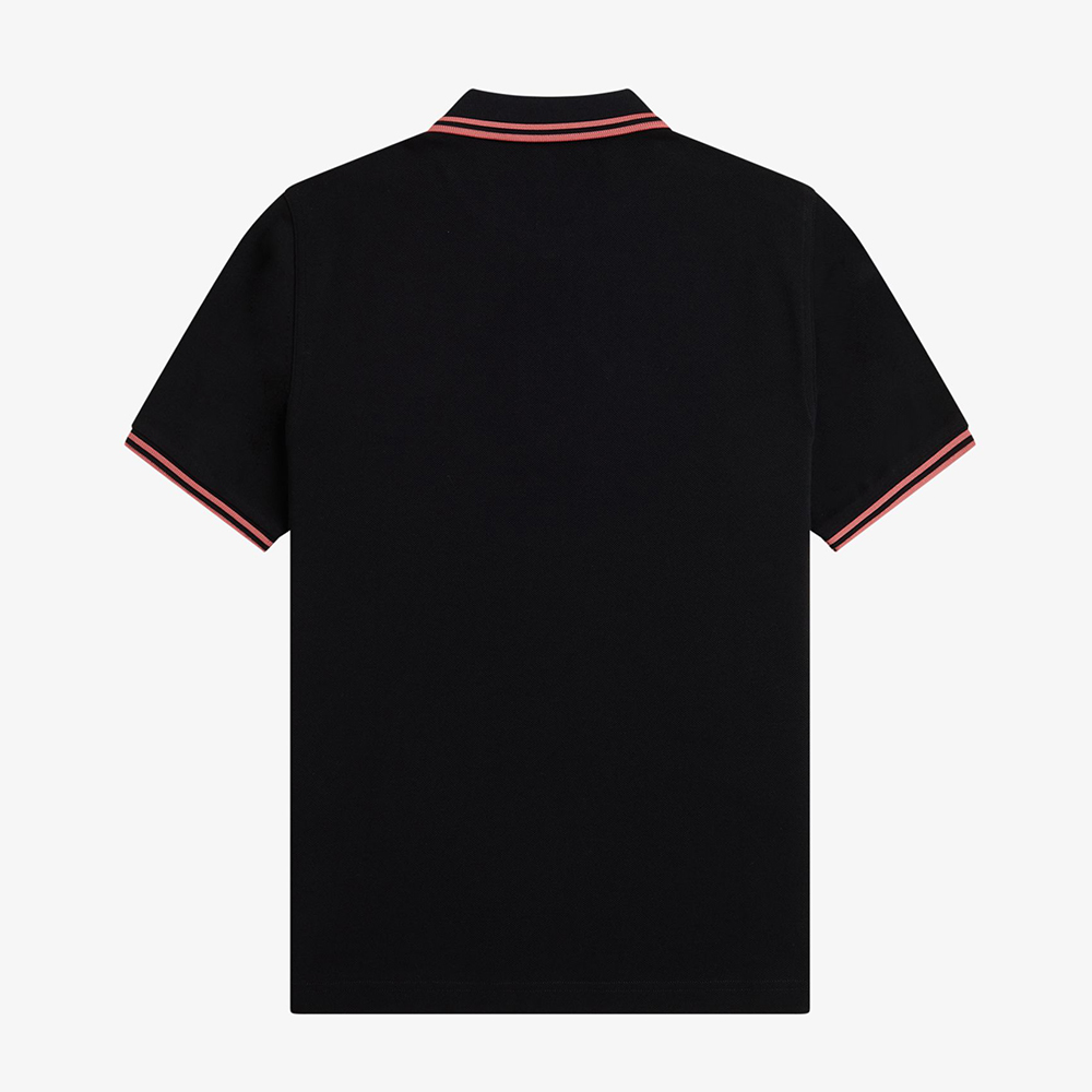프레드페리 우먼스 G3600 트윈 팁 프레드페리 셔츠 블랙/퍼티핑크(Fred Perry Womens Twin Tipped Fred Perry Shirt Black/Putty Pink) - 3