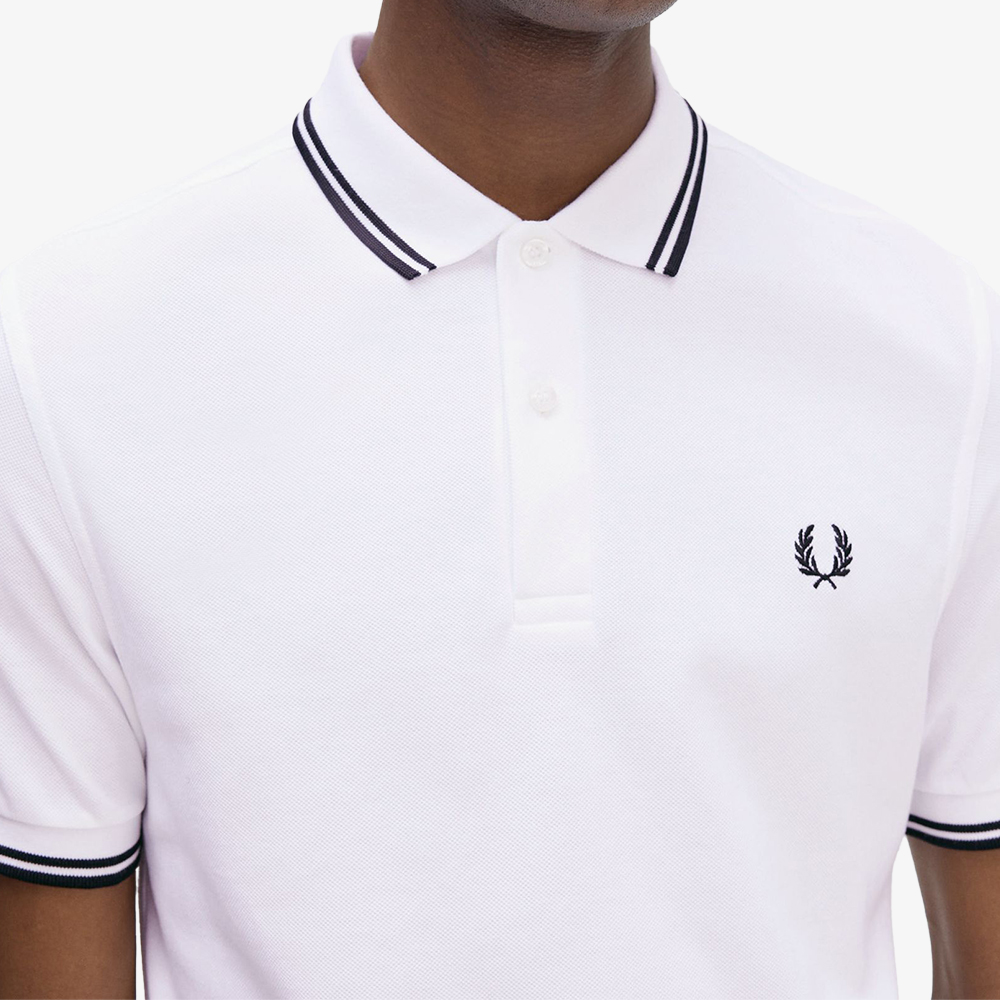 프레드페리 M3600 트윈 팁 프레드페리 셔츠 화이트/블랙(Fred Perry Twin Tipped Fred Perry Shirt White/Black) - 5