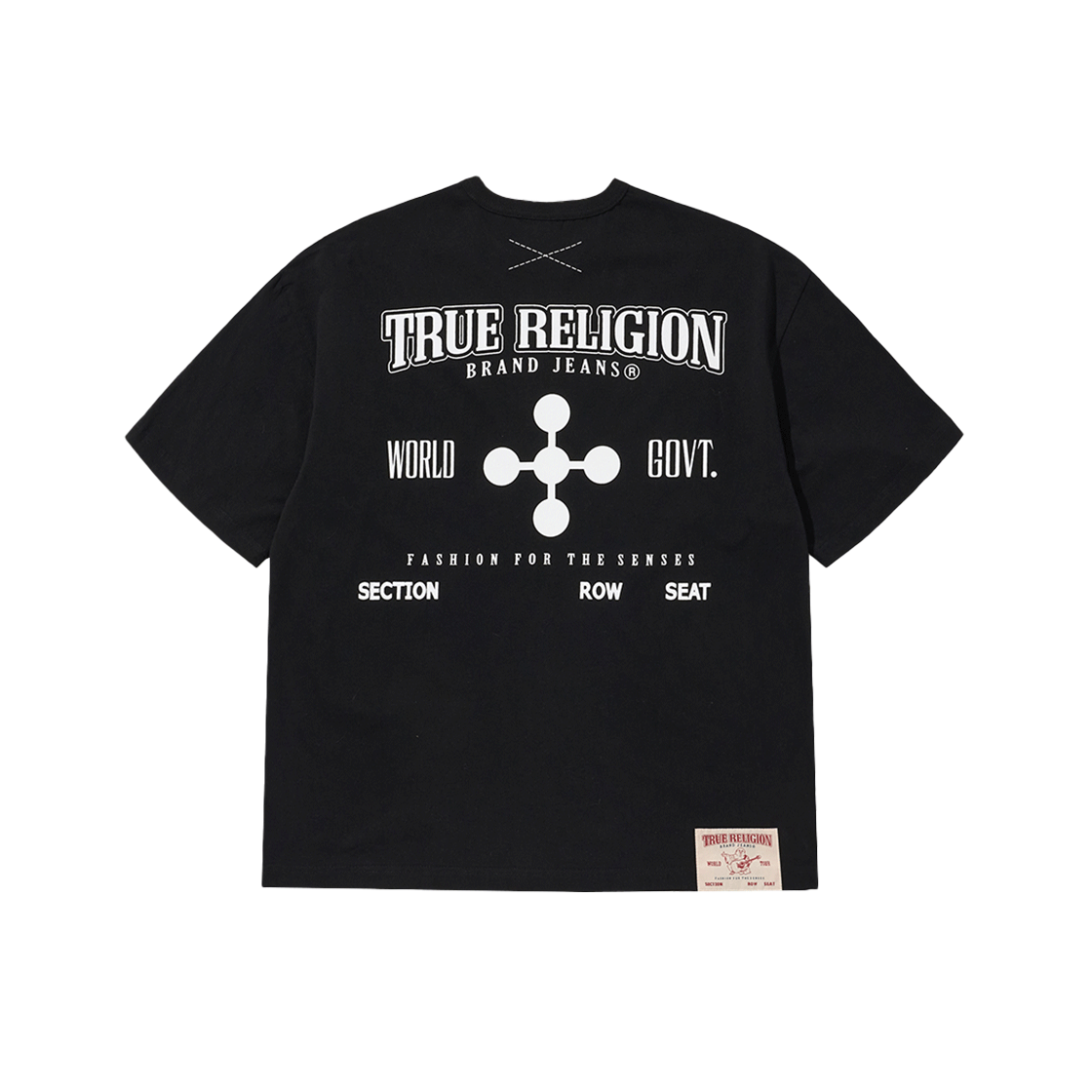 트루릴리젼 x 원피스 월드 거브트 숏 슬리브 블랙(True Religion x One Piece World Govt Short Sleeve Black) - 1