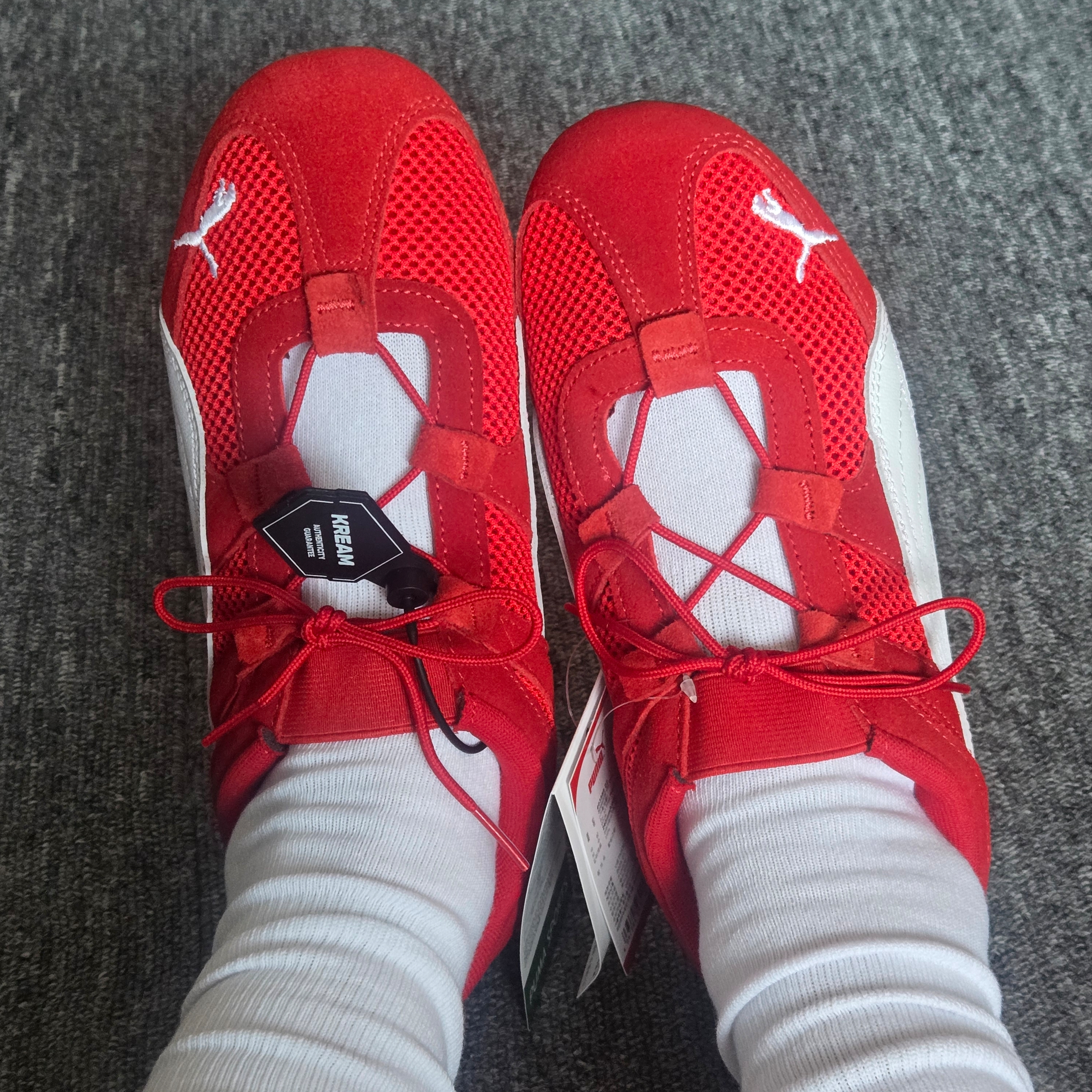 (W) Puma Speedcat Go For All Time Red Puma White 착용 스타일 - 2
