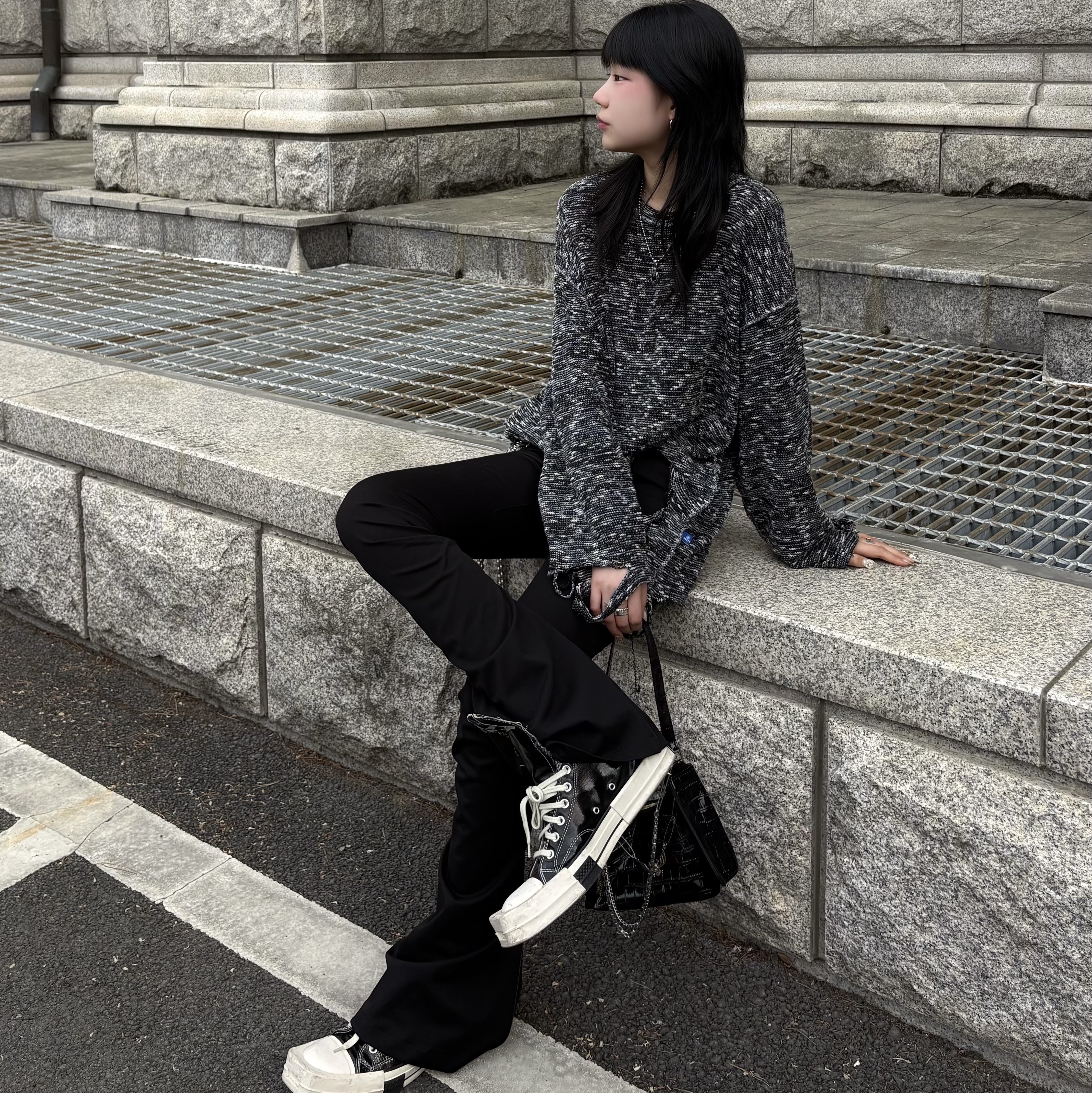 Converse x Drkshdw Turbodrk Chuck 70 Hi Black Lacquered Denim 착용 스타일 - 1