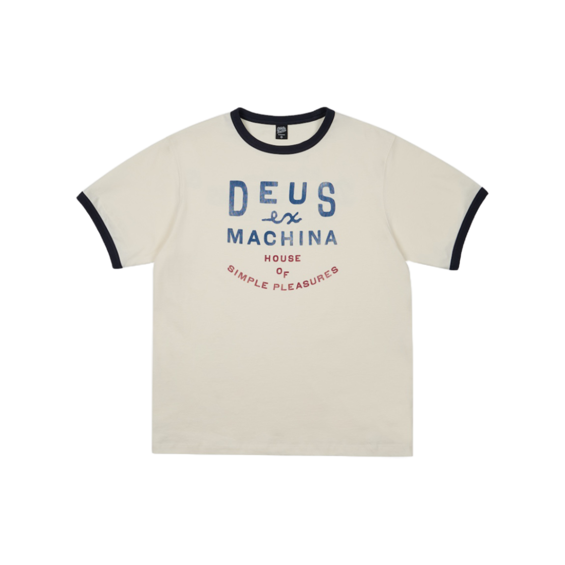 [6% 적립] 데우스 엑스 마키나 링거 티셔츠 아이보리([6% 적립] Deus Ex Machina House Of Simple Pleasures Ringer Tee Ivory)