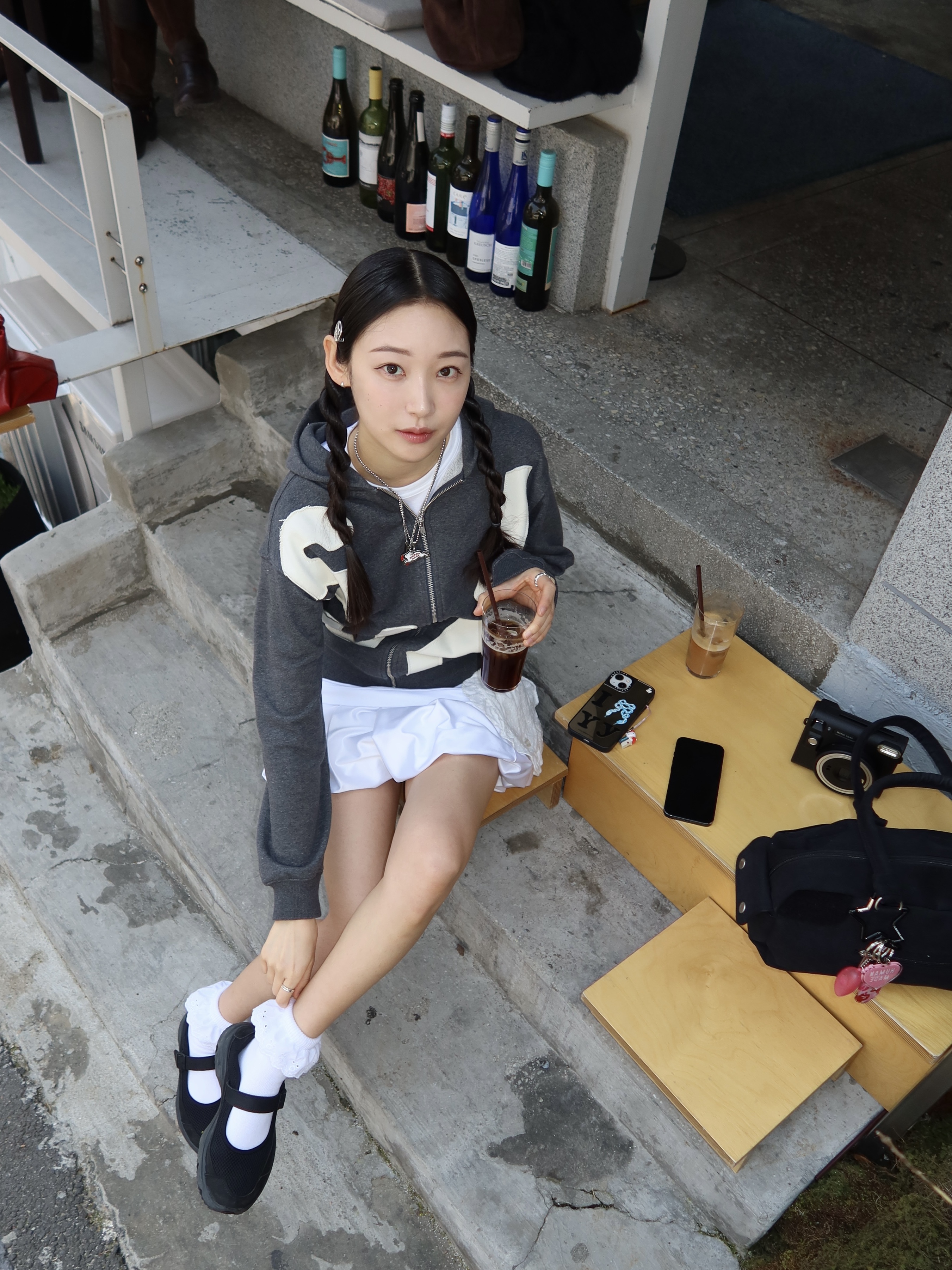 Salomon RX Marie Jeanne Black, Human Made Acrylic Heart Keyring Pink 착용 스타일
