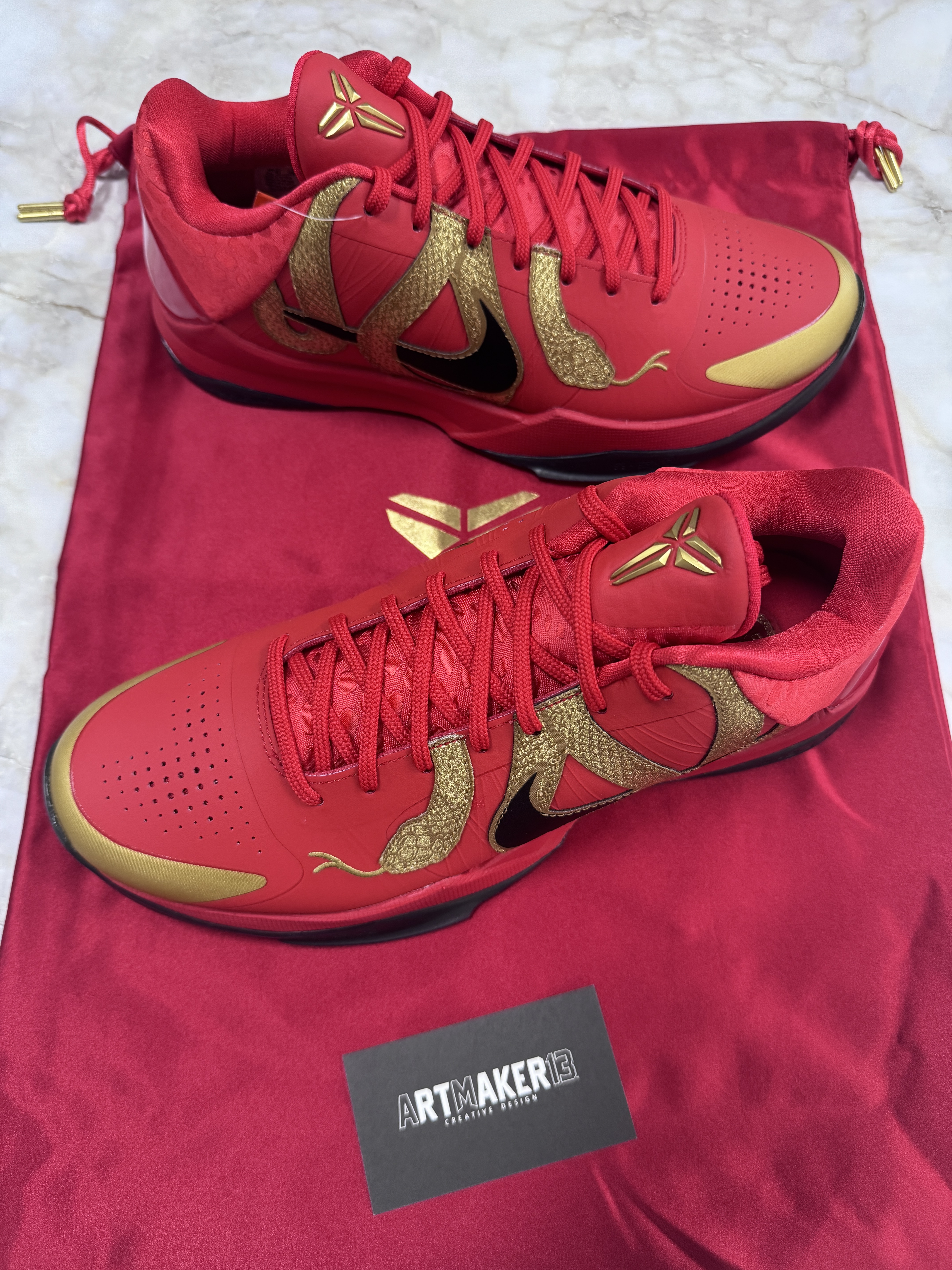 Nike Kobe 5 Protro Year of the Mamba University Red 착용 스타일 - 4