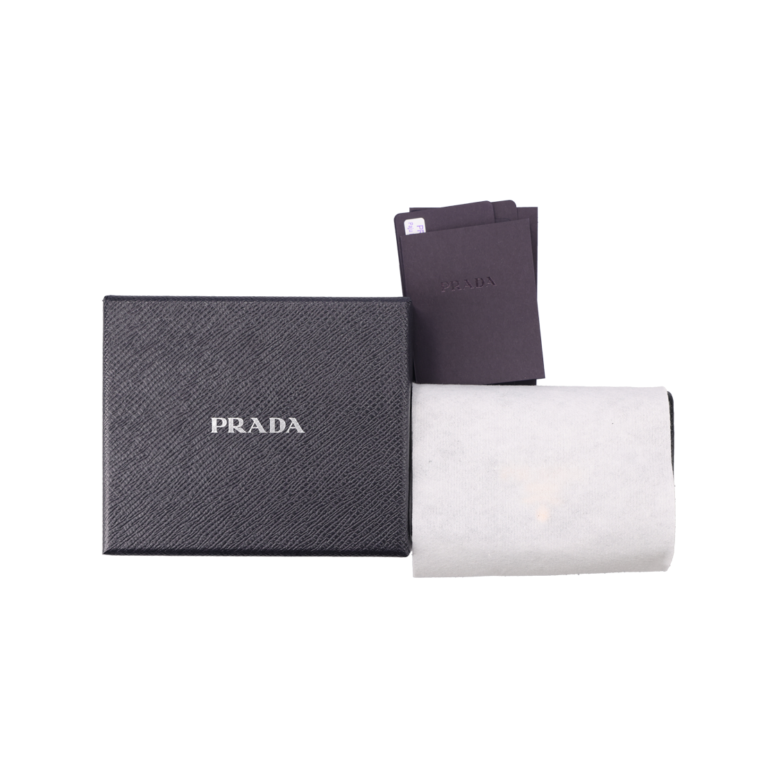 1MC122 Prada Vitello Grain Calfskin Card Holder in Black - #6
