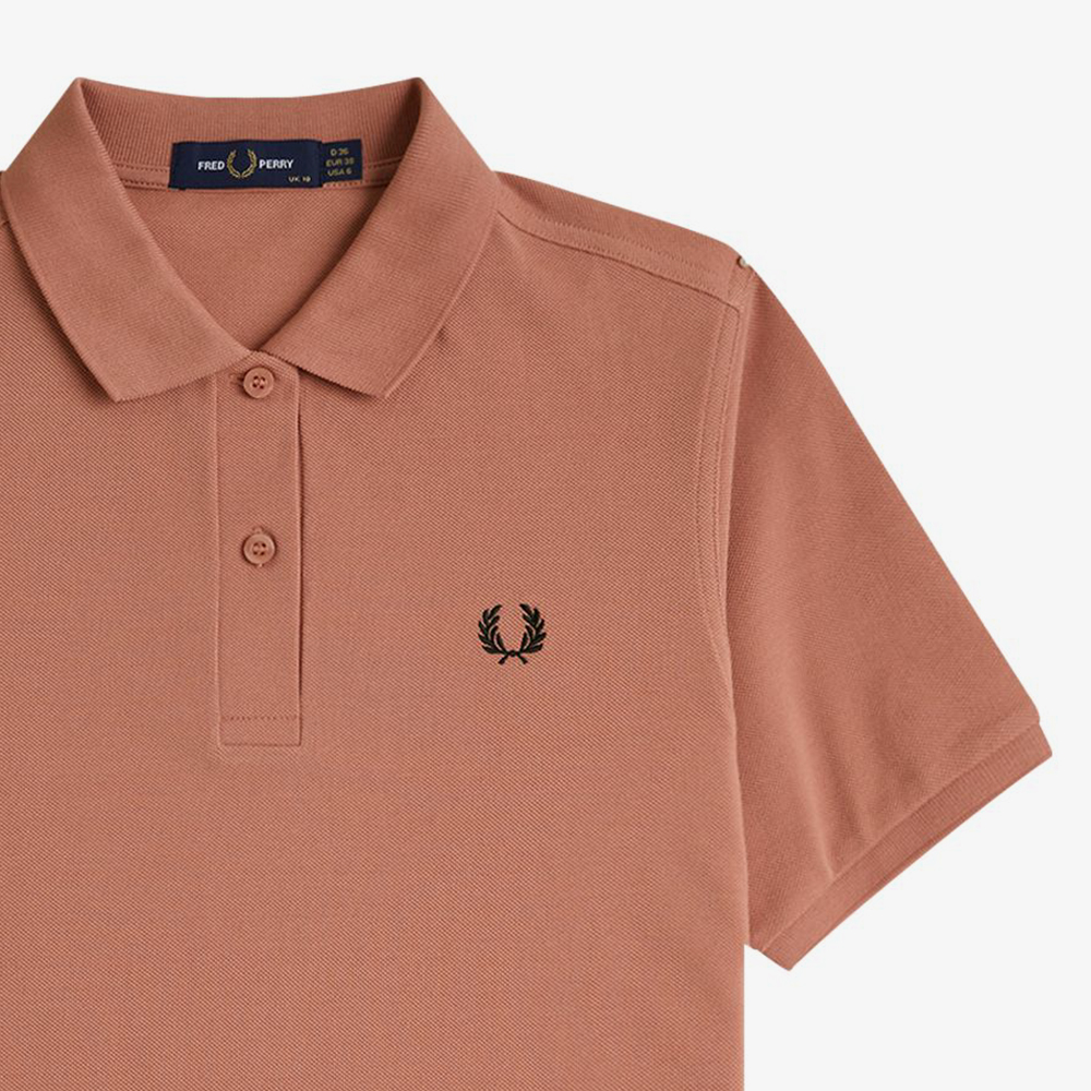 프레드페리 우먼스 G6000 플레인 프레드페리 셔츠 퍼티핑크/블랙(Fred Perry Womens The Fred Perry Shirt Putty Pink/Black) - 6