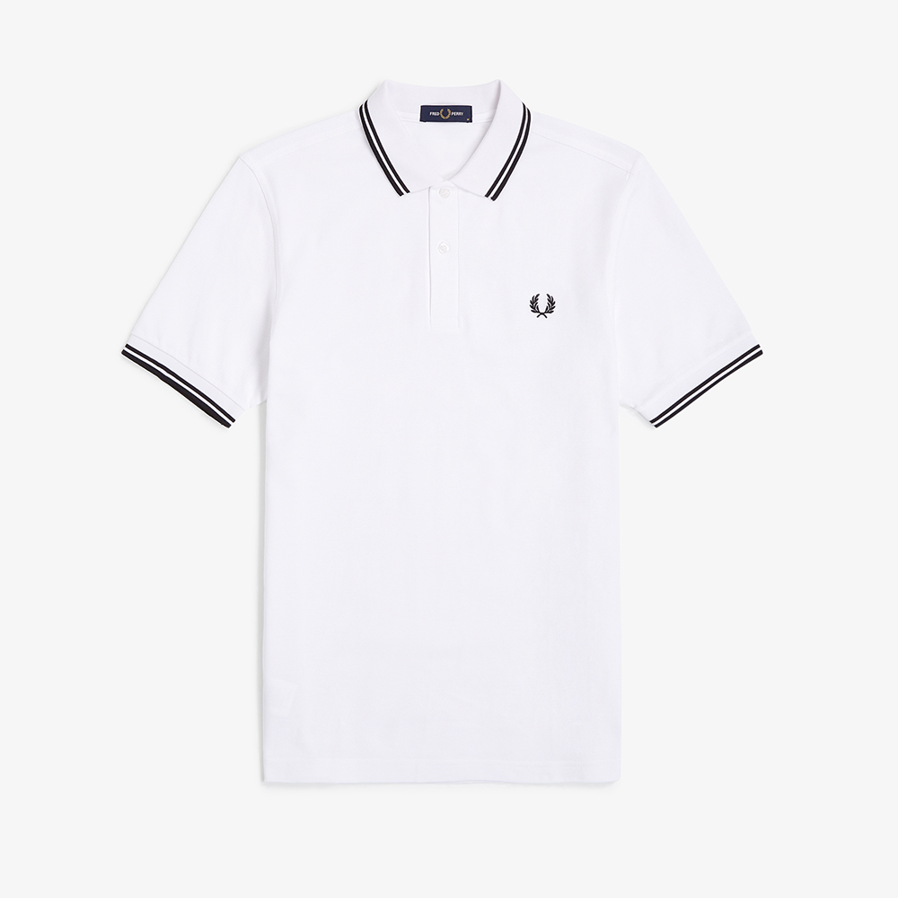프레드페리 M3600 트윈 팁 프레드페리 셔츠 화이트/블랙(Fred Perry Twin Tipped Fred Perry Shirt White/Black) - 6