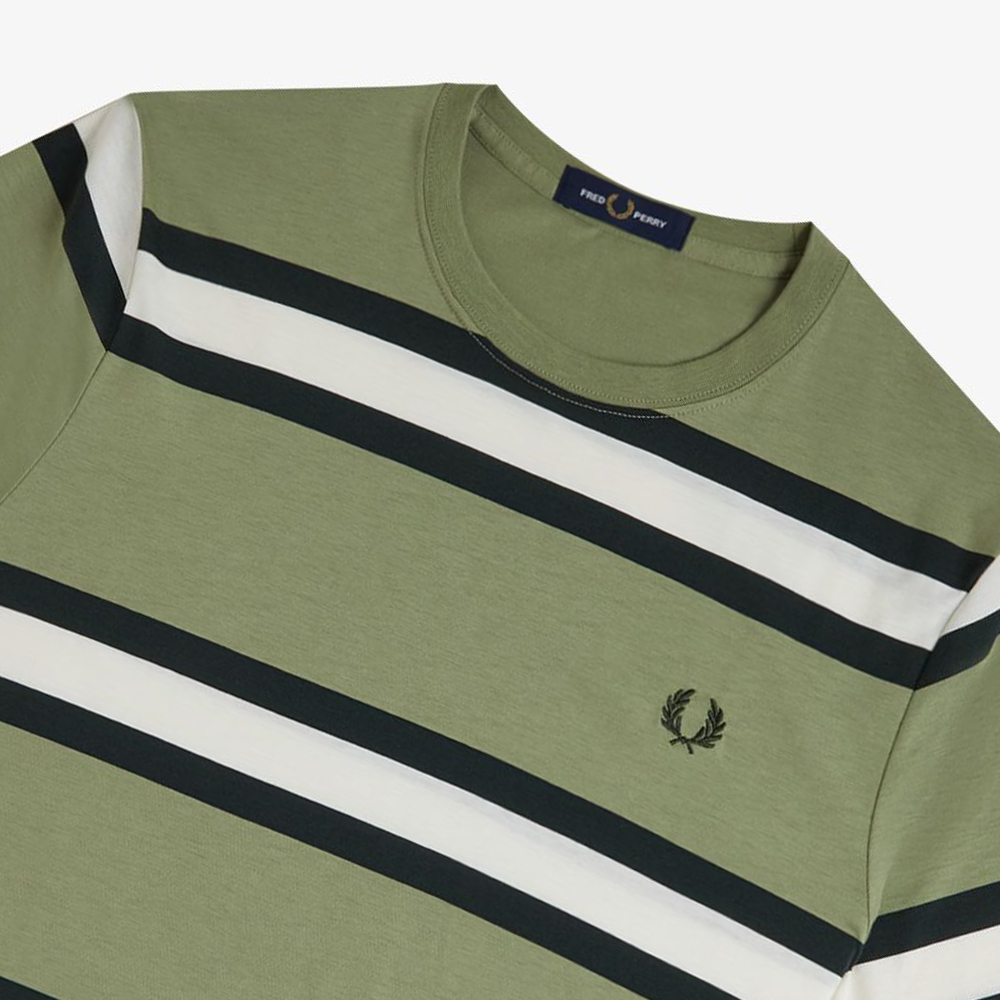 프레드페리 볼드 스트라이프 티셔츠 올리브민트(Fred Perry Bold Stripe T-Shirt Olive Mint) - 3