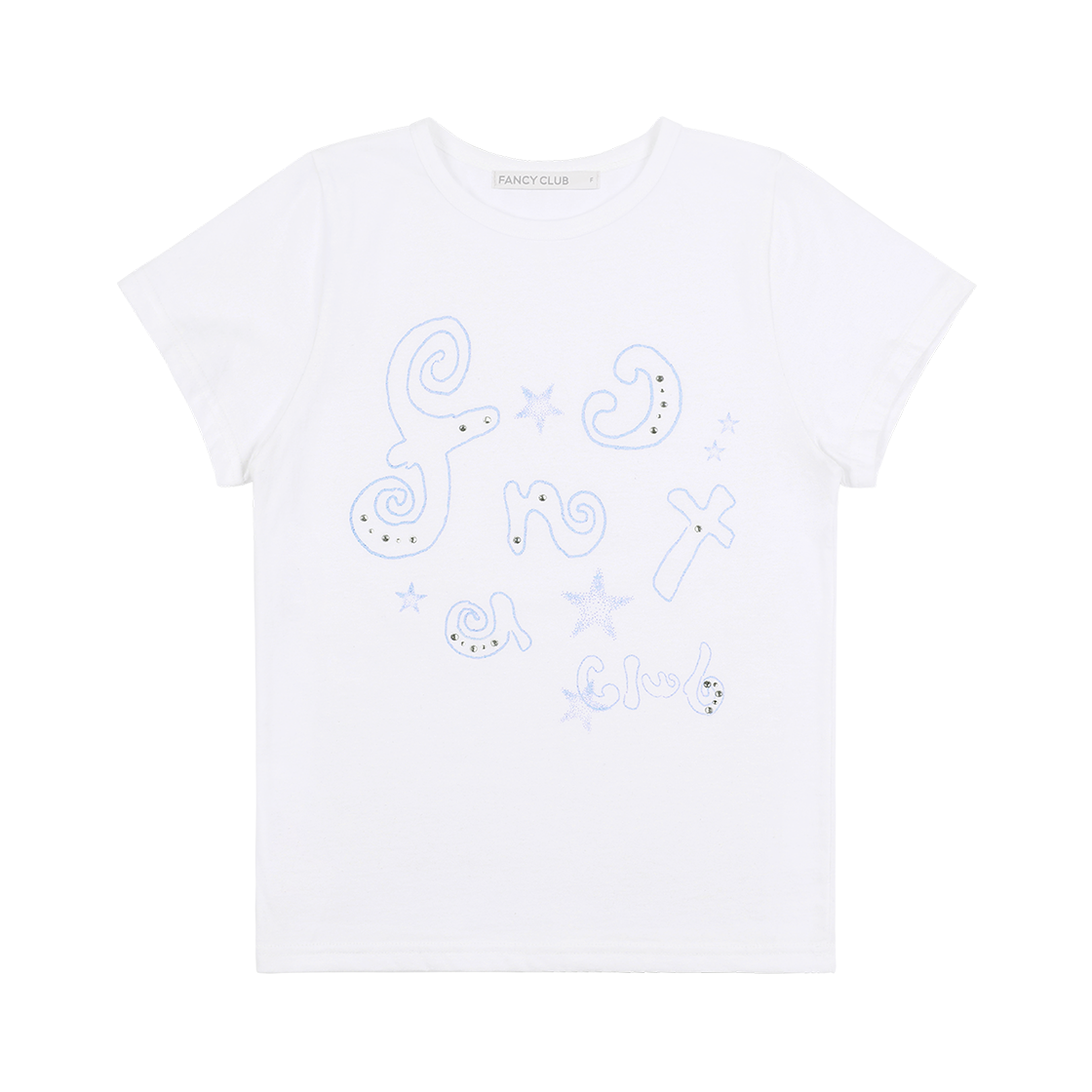 팬시클럽 글리터 메이지 로고 티 화이트