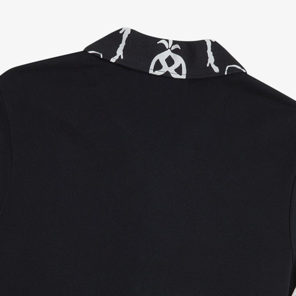 프레드페리x에이미와인하우스 프린트 트림 폴로 셔츠 블랙(Fred Perry Womens Printed Trim Polo Shirt Black) - 4