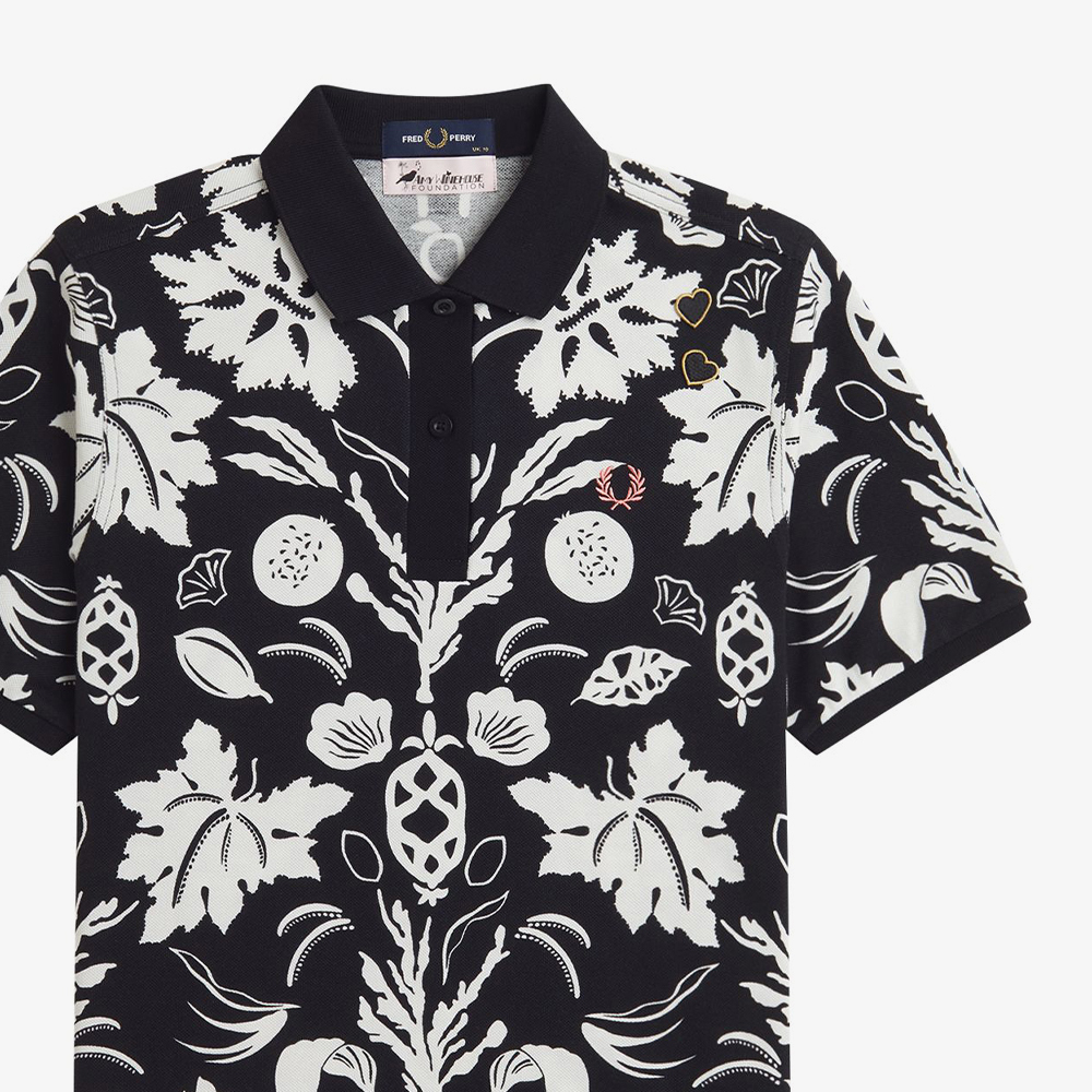 프레드페리x에이미와인하우스 프린트 프레드페리 셔츠 블랙(Fred Perry Womens Printed Fred Perry Shirt Black) - 5