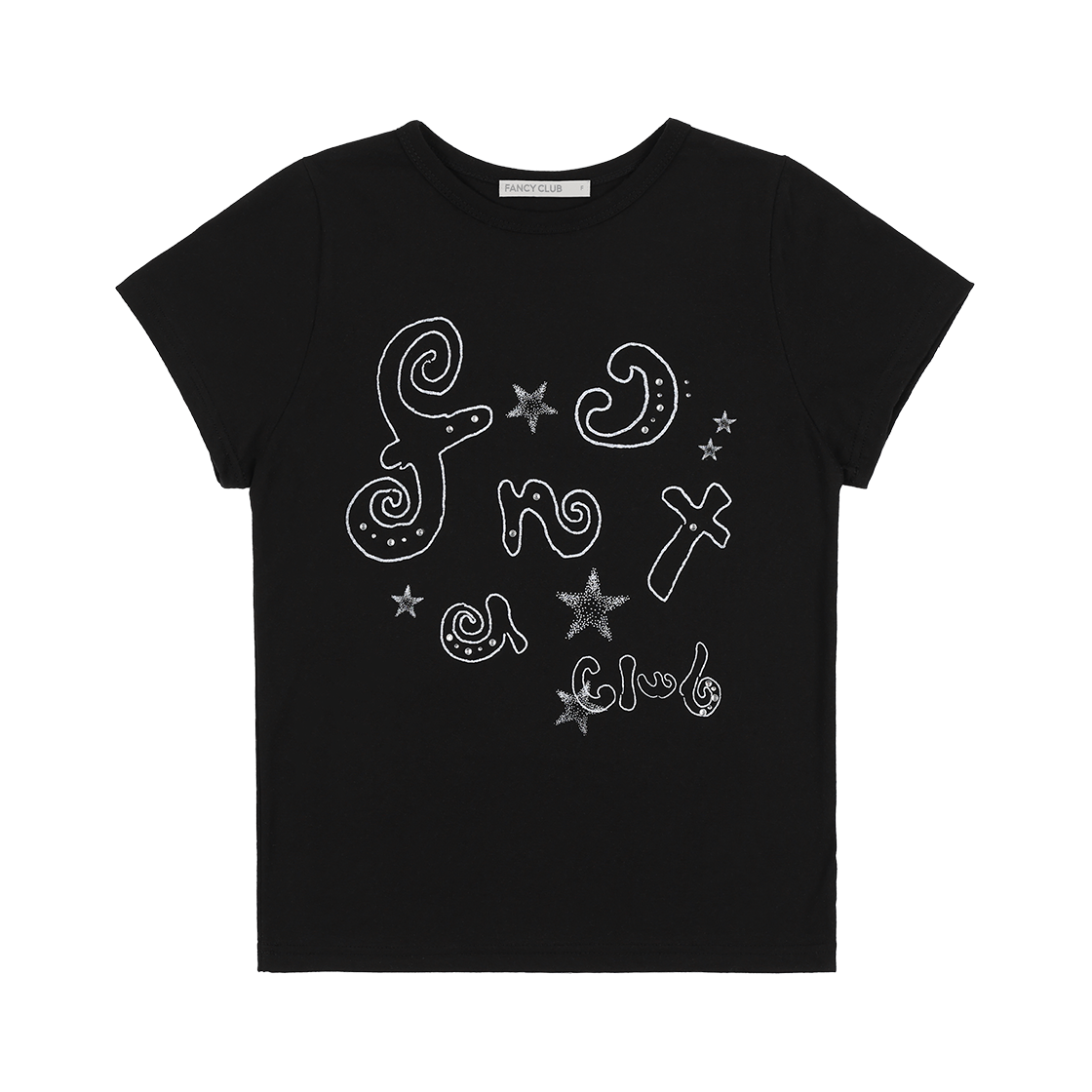 팬시클럽 글리터 메이지 로고 티 블랙