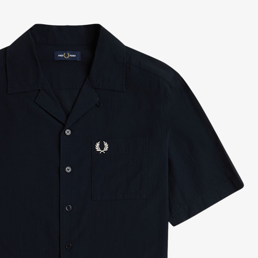 프레드페리 라이트웨이트 텍스쳐 리비어 칼라 셔츠 네이비(Fred Perry Lightweight Texture Revere Collar Shirt Navy) - 5