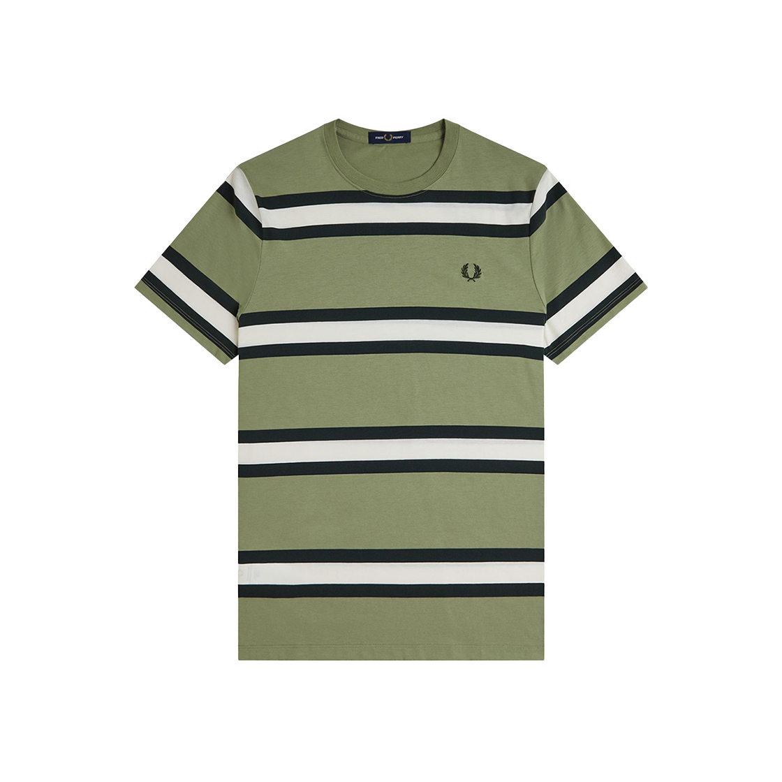 AFPM2519852-X88 Fred Perry Bold Stripe T-Shirt Olive Mint