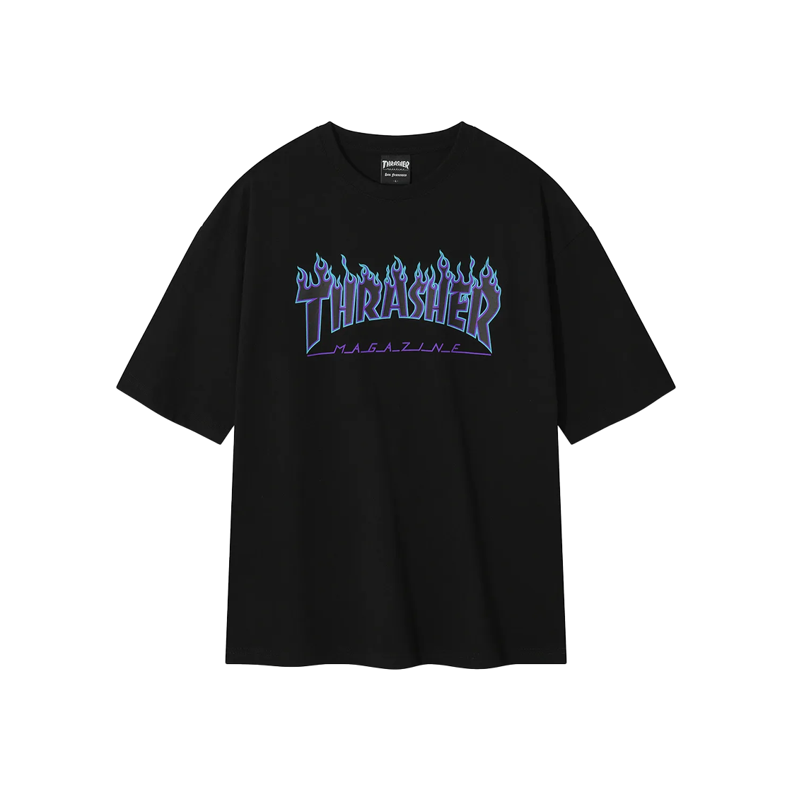 트레셔 플레임 반팔 티셔츠 블랙(THRASHER Flame Short Sleeve T-Shirt Black)