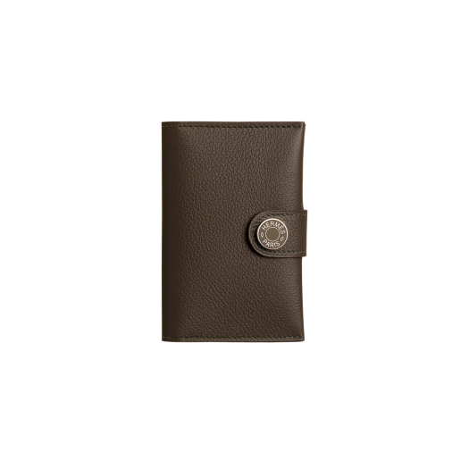 Hermes R.M.S Card Holder Evercolor & Palladium Ecorce
