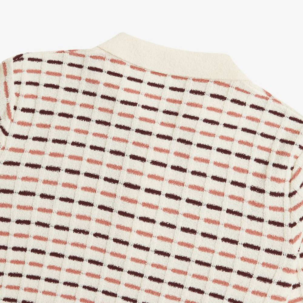 프레드페리 우먼스 부클 니트 폴로 셔츠 실키피치(Fred Perry Womens Boucle Knitted Polo Shirt Silky Peach) - 4