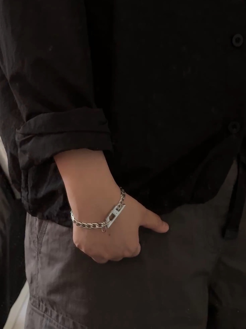 Diesel Dx1496 Stainless Steel Chain Bracelet Silver, Balenciaga 3XL Sneakers Black White 착용 스타일 - 2