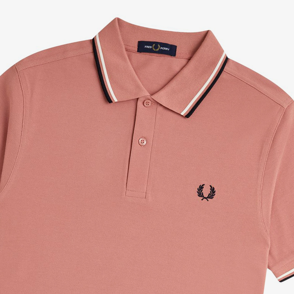 프레드페리 M3600 트윈 팁 프레드페리 셔츠 퍼티핑크/에크루/네이비(Fred Perry Twin Tipped Fred Perry Shirt Putty Pink/Ecru/Navy) - 4