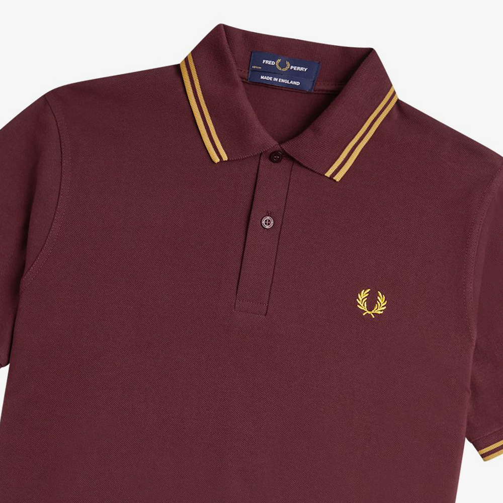 프레드페리 M12 트윈 팁 프레드페리 셔츠 옥스블러드/허니콤(Fred Perry M12 Twin Tipped Fred Perry Shirt Oxblood/Honeycmb) - 4