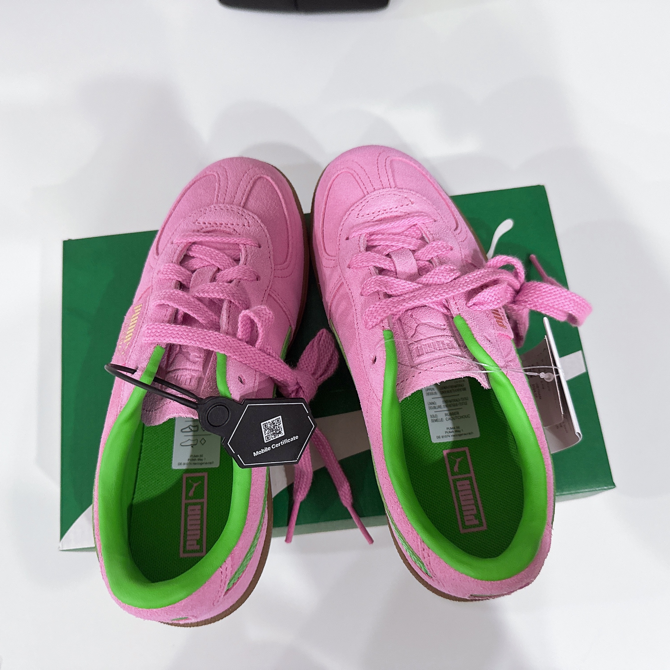 (PS) Puma Palermo Special Pink Delight Green, (PS) New Balance 530 White - W Wide 착용 스타일 - 2