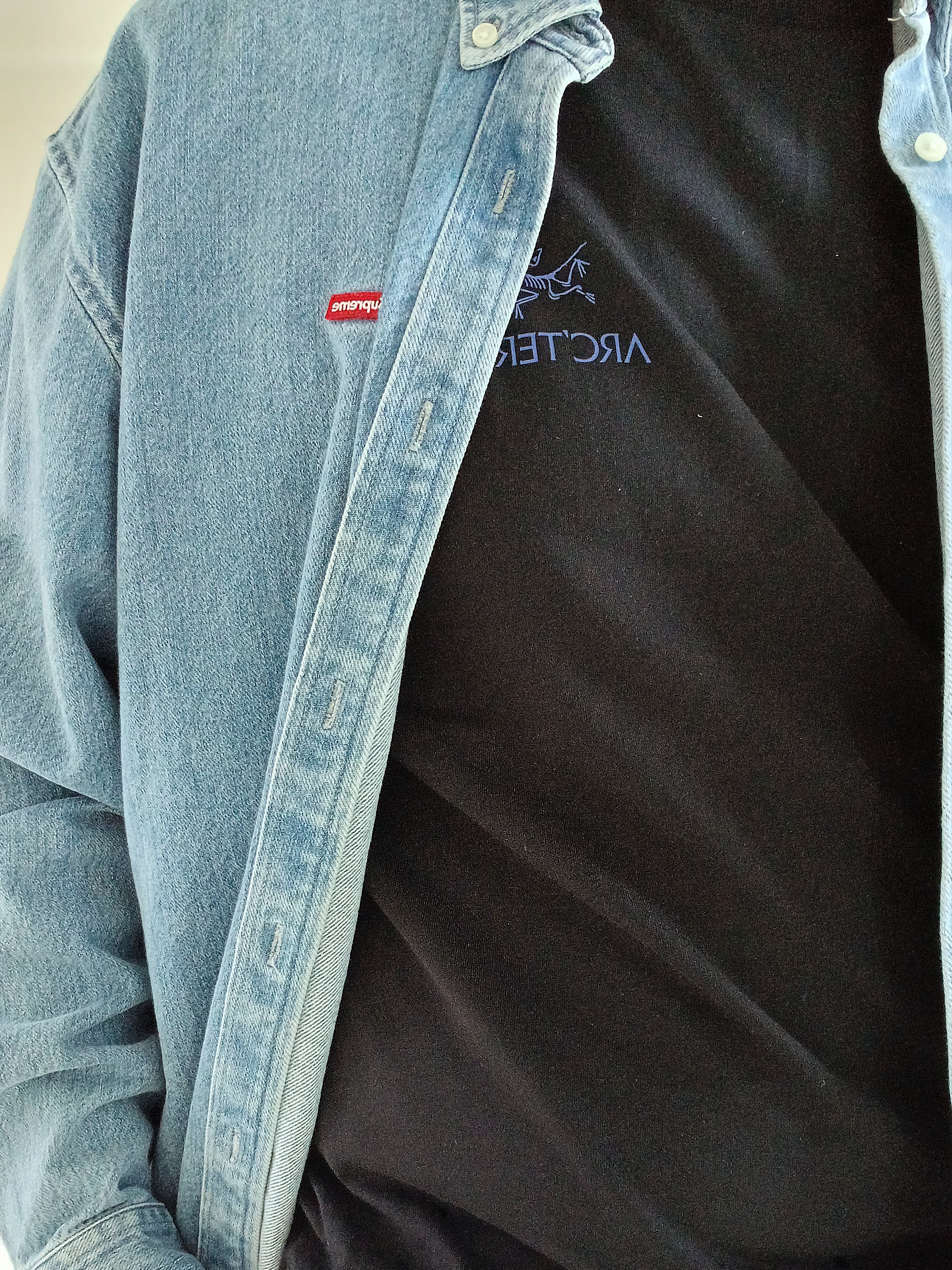 Supreme Cordura Ripstop S Logo 6-Panel Black - 23SS, Arc'teryx Kragg SL Cotton Bird Word SS T-Shirt Black Electra 착용 스타일 - 5