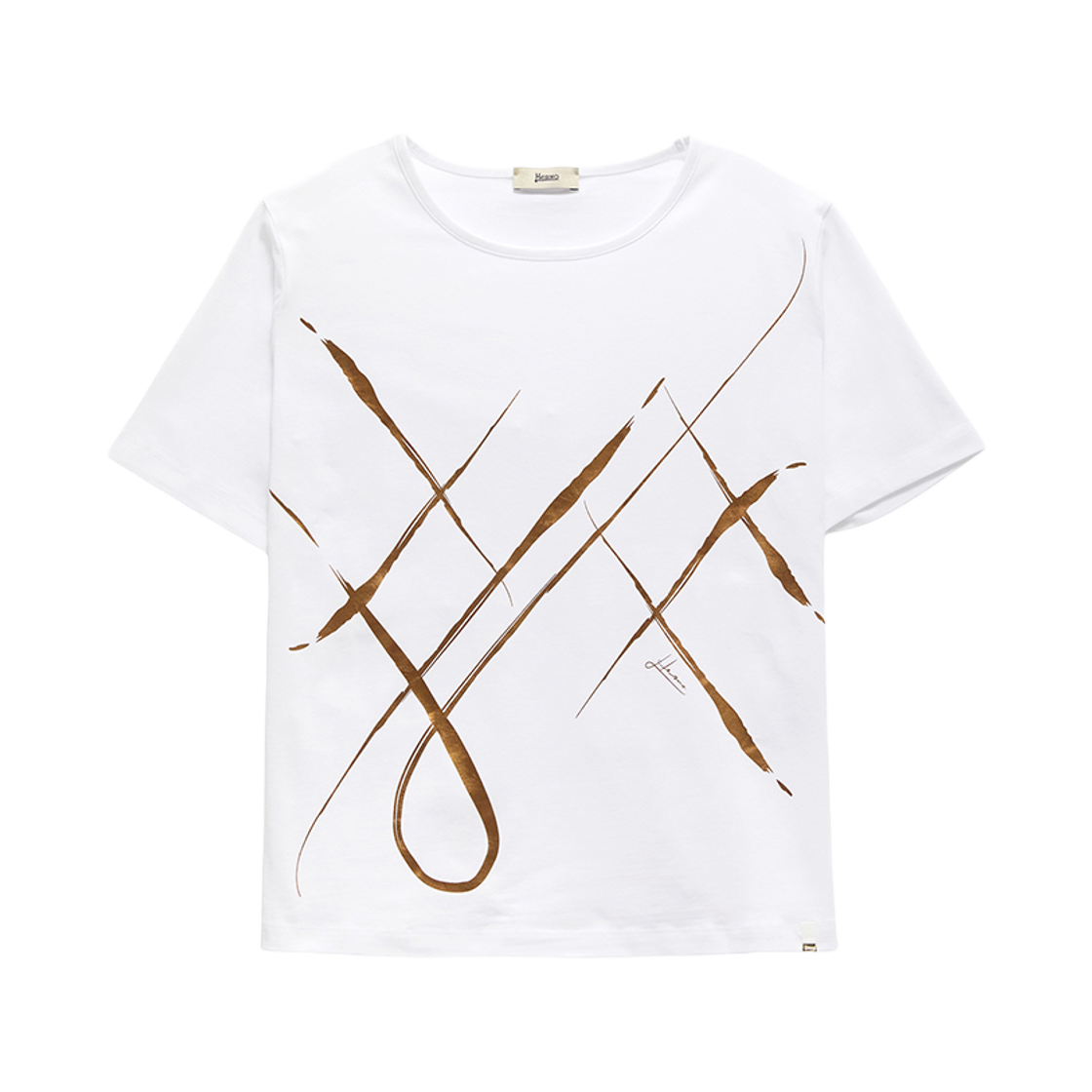 (W) 에르노 숏슬리브 티셔츠 화이트((W) Herno Short Sleeve T-Shirt White)