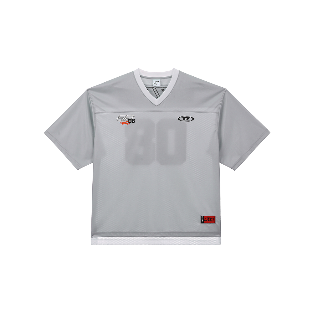 본투윈 08 럭비 저지 티셔츠 실버(BORN TO WIN 08 Rugby Jersey T-Shirts Silver)