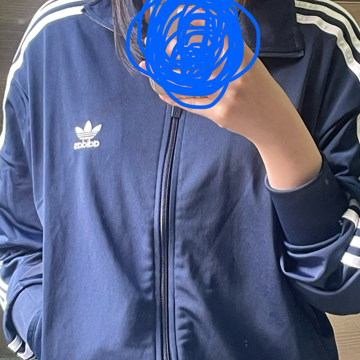 Adidas Adicolor Classic Firebird Track Top Night Indigo - KR Sizing 착용 스타일