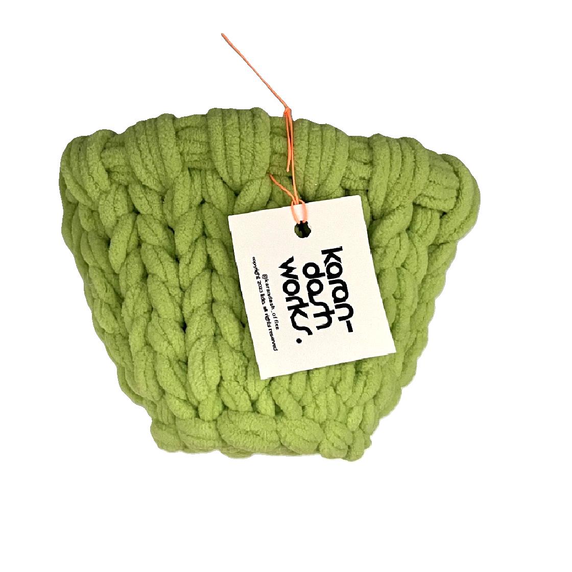 까란다쉬오피스 보송보송바구니 네온연두(Karandash Office Pluffy Basket Neon Yeondu) - 2