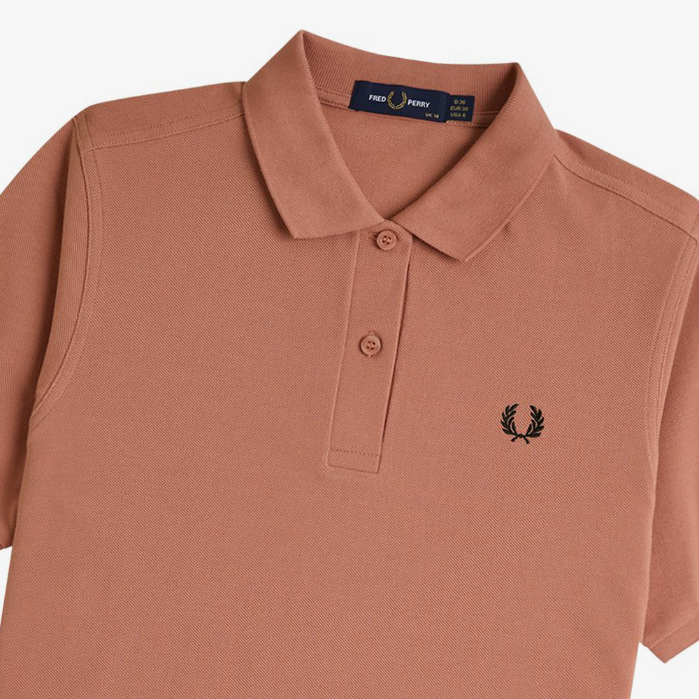 프레드페리 우먼스 G6000 플레인 프레드페리 셔츠 퍼티핑크/블랙(Fred Perry Womens The Fred Perry Shirt Putty Pink/Black) - 4