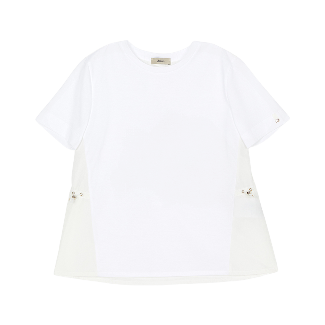 (W) 에르노 숏슬리브 티셔츠 화이트((W) Herno Short Sleeve T-Shirt White)